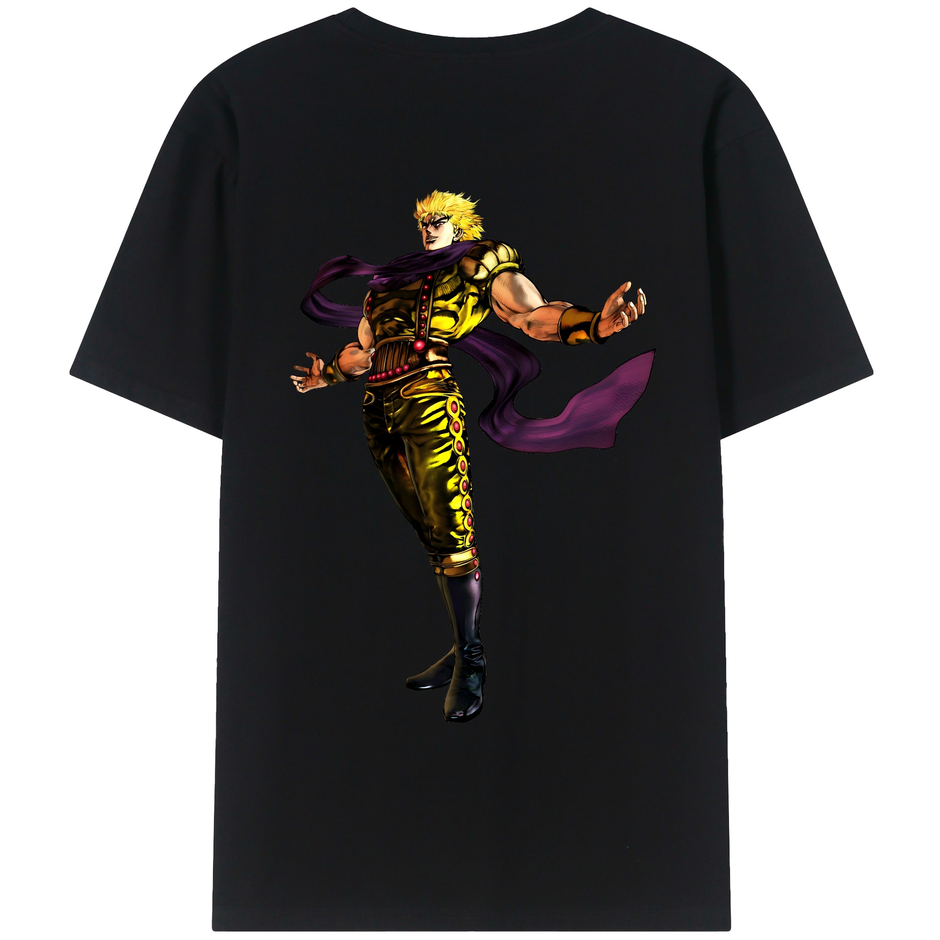 （画像用） ジョジョの奇妙な冒険 ディオ?ブランドー JoJo's Bizarre Adventure Dio Brando レディース半袖Tシャツ(バックプリント)