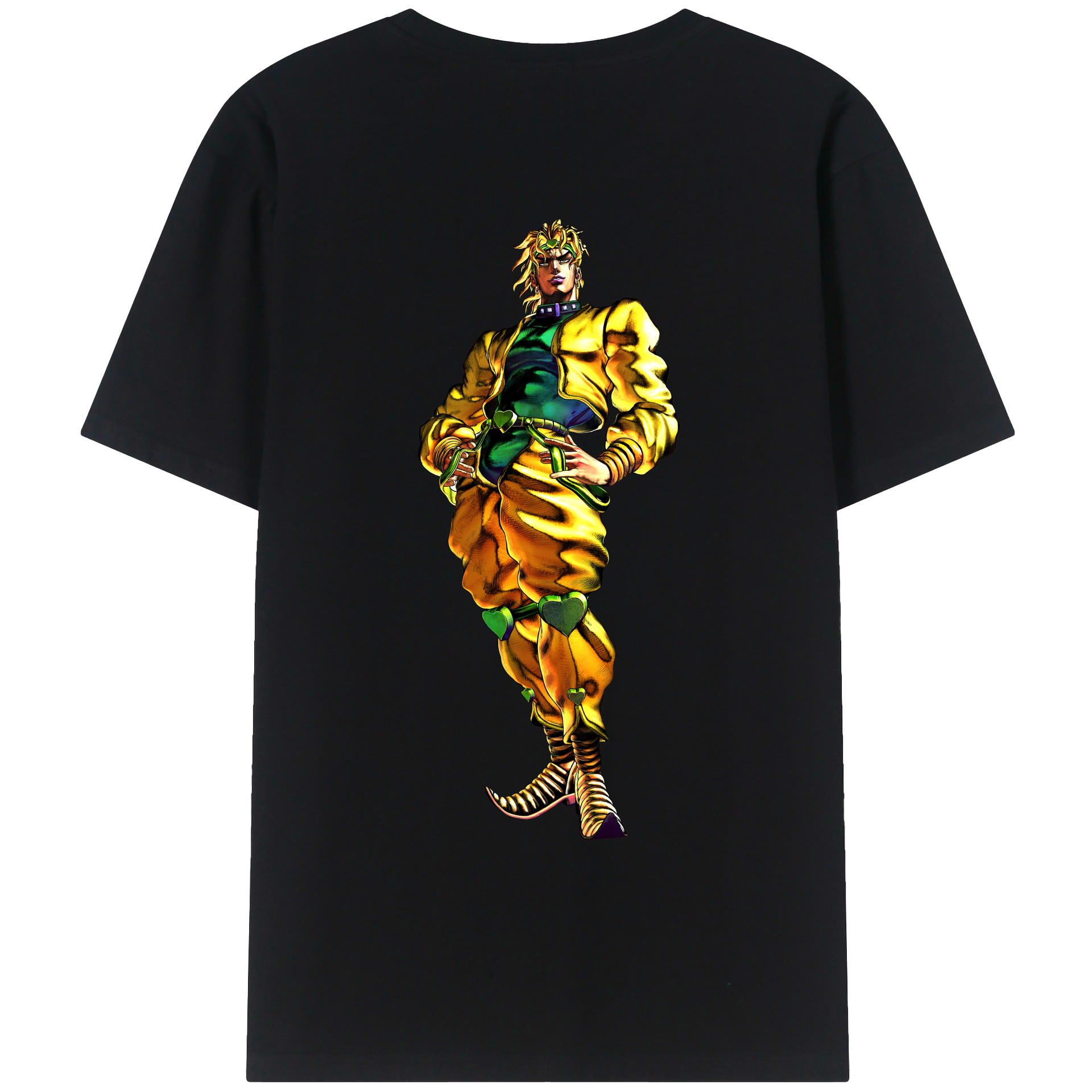 （画像用） ジョジョの奇妙な冒険 ディオ?ブランドー JoJo's Bizarre Adventure Dio Brando レディース半袖Tシャツ(バックプリント)