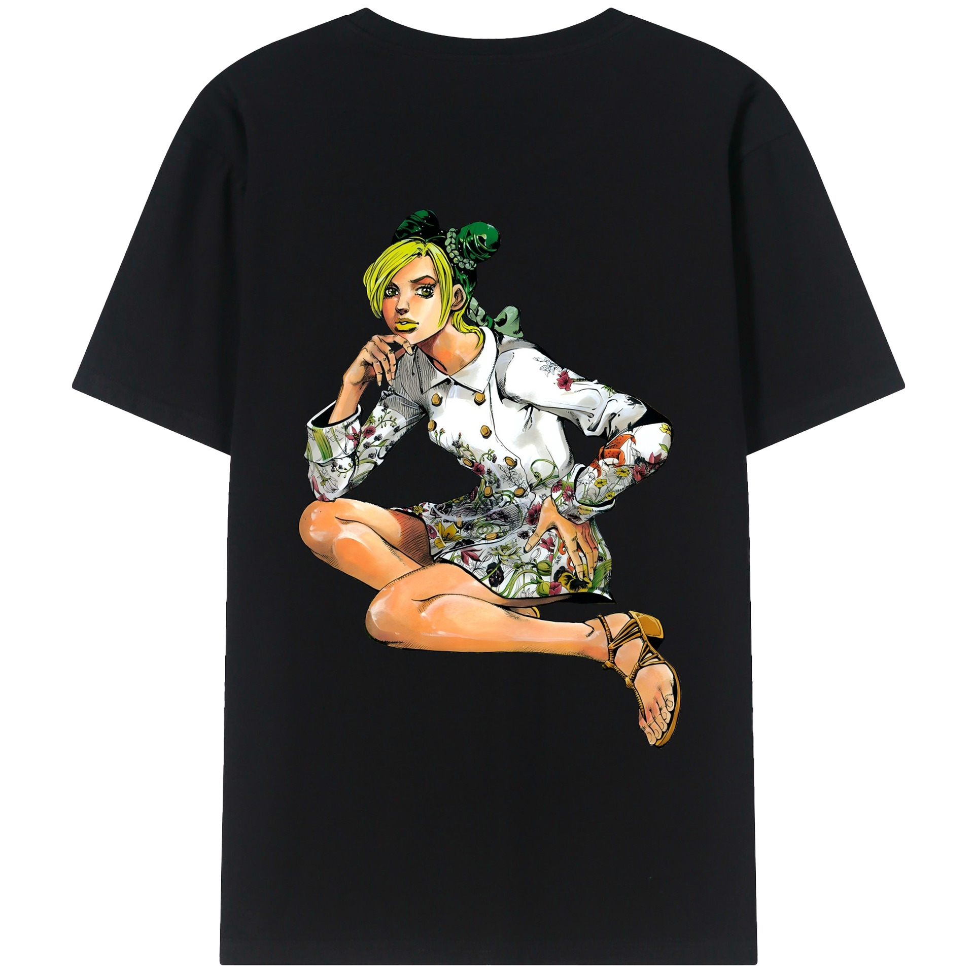 （画像用） "ジョジョの奇妙な冒険 くうじょう ジョリーン JoJo's Bizarre Adventure Jolyne Cujoh " レディース半袖Tシャツ(バックプリント)