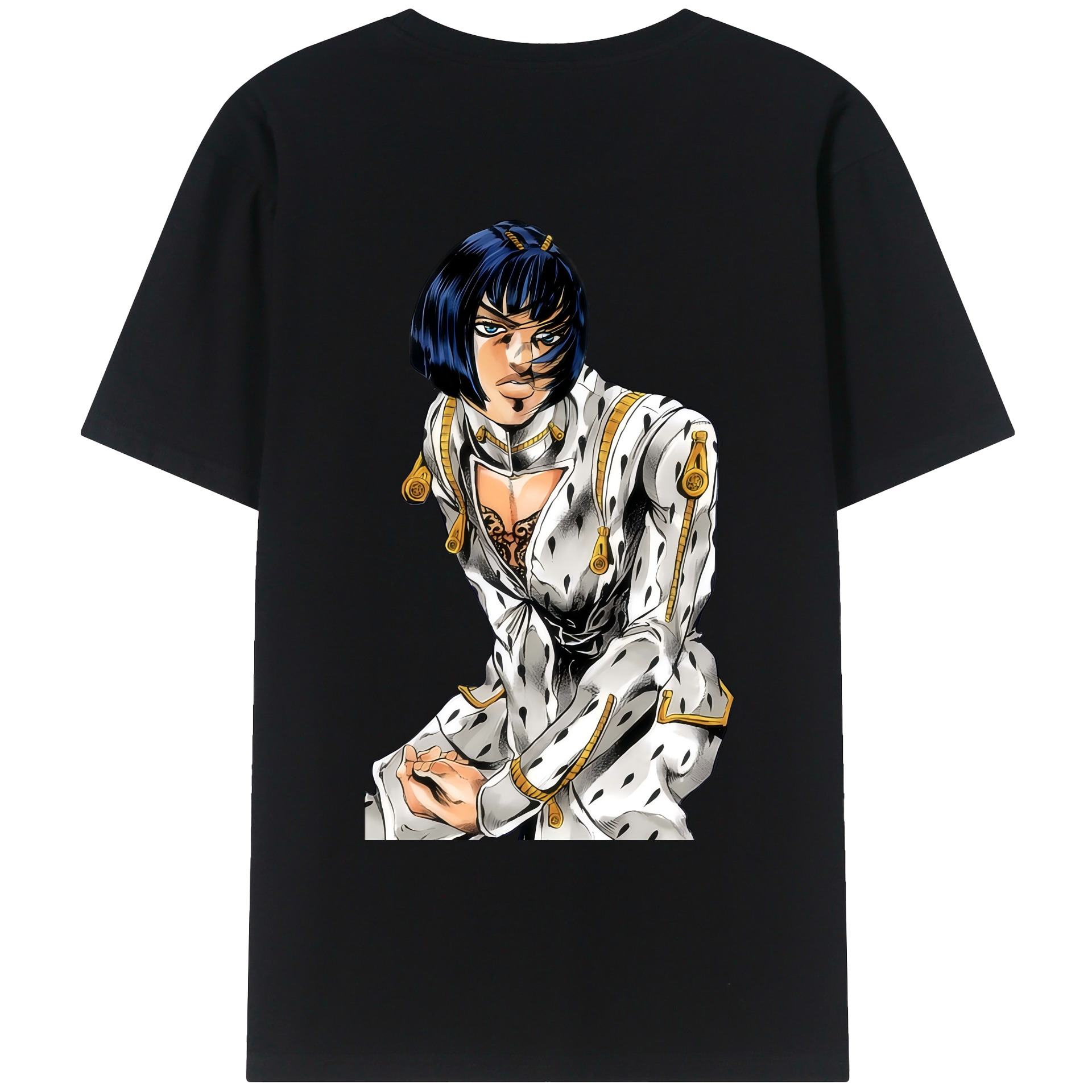 （画像用） ジョジョの奇妙な冒険 ブローノ?ブチャラティ JoJo's Bizarre Adventure Bruno Bucciarati レディース半袖Tシャツ(バックプリント)
