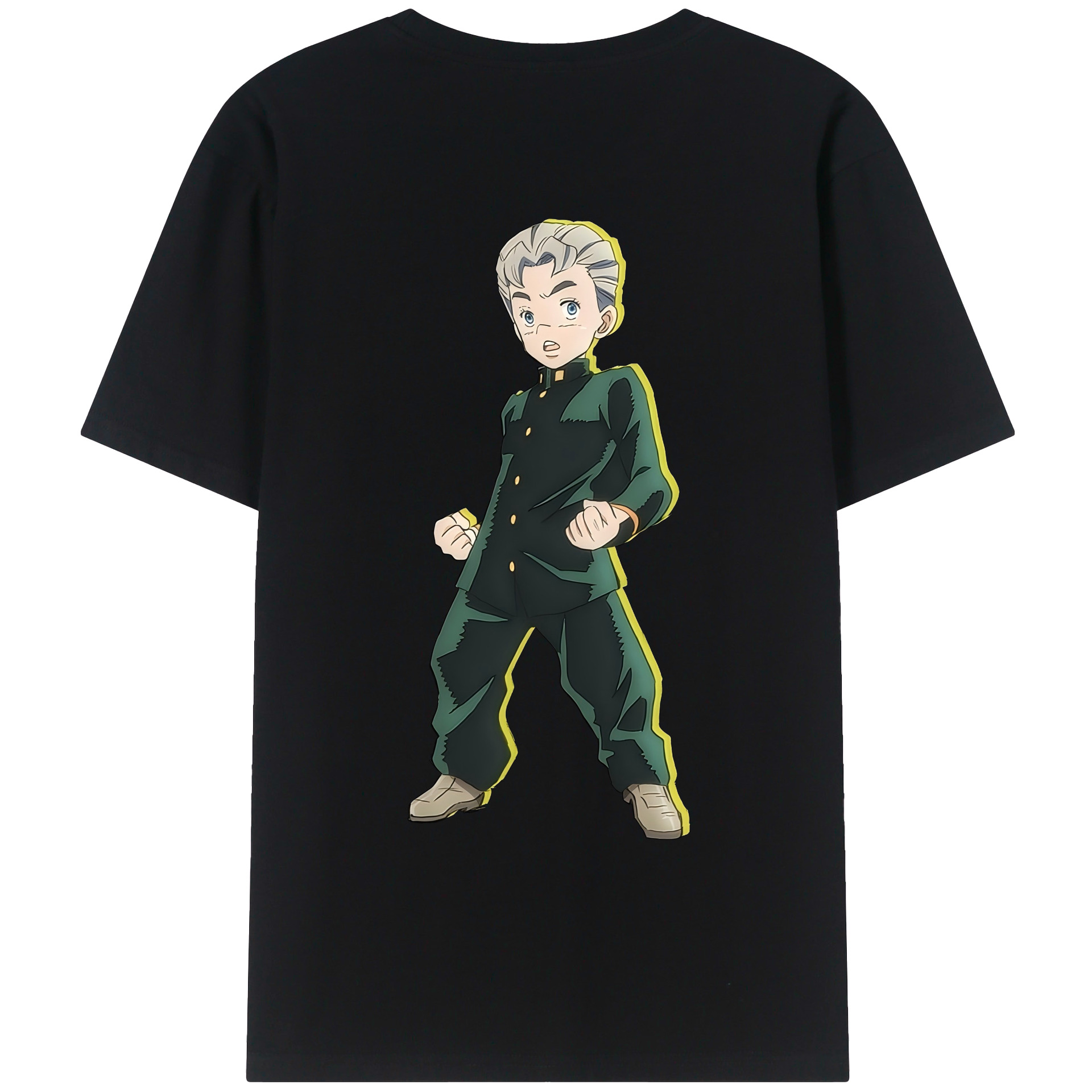 （画像用） ジョジョの奇妙な冒険 広瀨康一 JoJo's Bizarre Adventure Hirose Koichi レディース半袖Tシャツ(バックプリント)