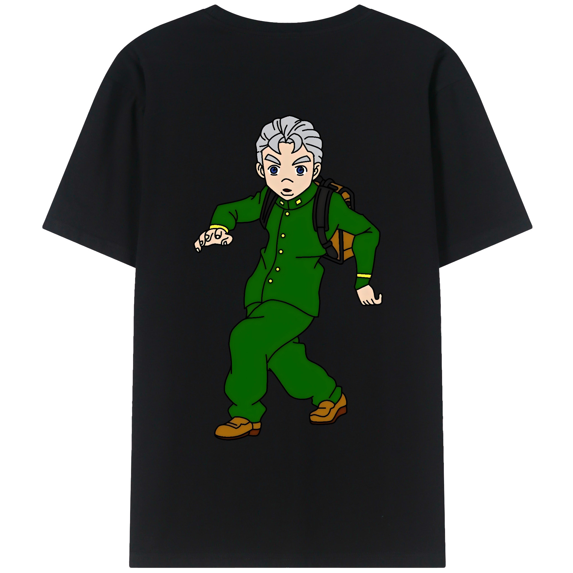 （画像用） ジョジョの奇妙な冒険 広瀨康一 JoJo's Bizarre Adventure Hirose Koichi レディース半袖Tシャツ(バックプリント)