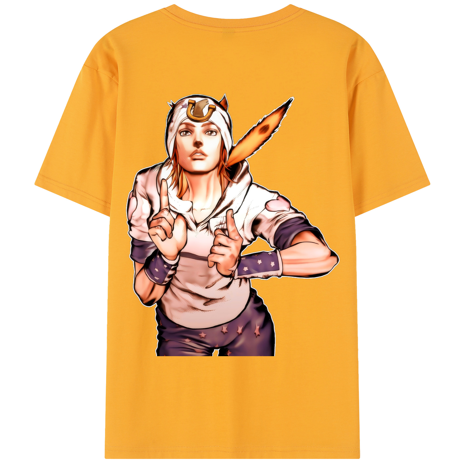 （画像用） ジョジョの奇妙な冒険 ジョナサン?ジョースター JoJo's Bizarre Adventure Jonathan Joestar レディース半袖Tシャツ(バックプリント)