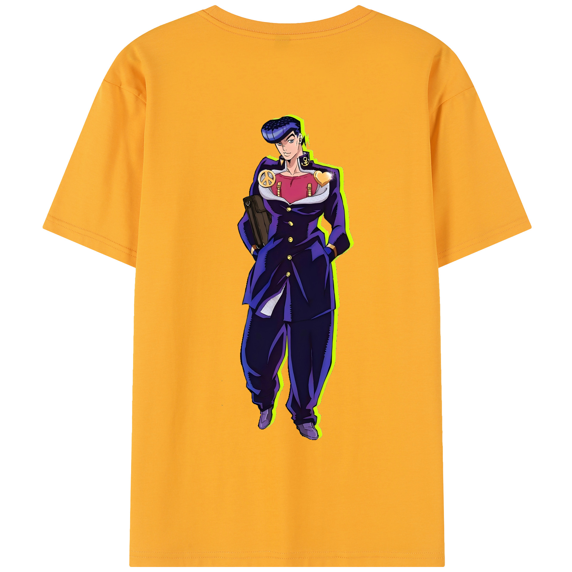 （画像用） ジョジョの奇妙な冒険 ひがしかた じょうすけ JoJo's Bizarre Adventure Higashikata Josuke レディース半袖Tシャツ(バックプリント)