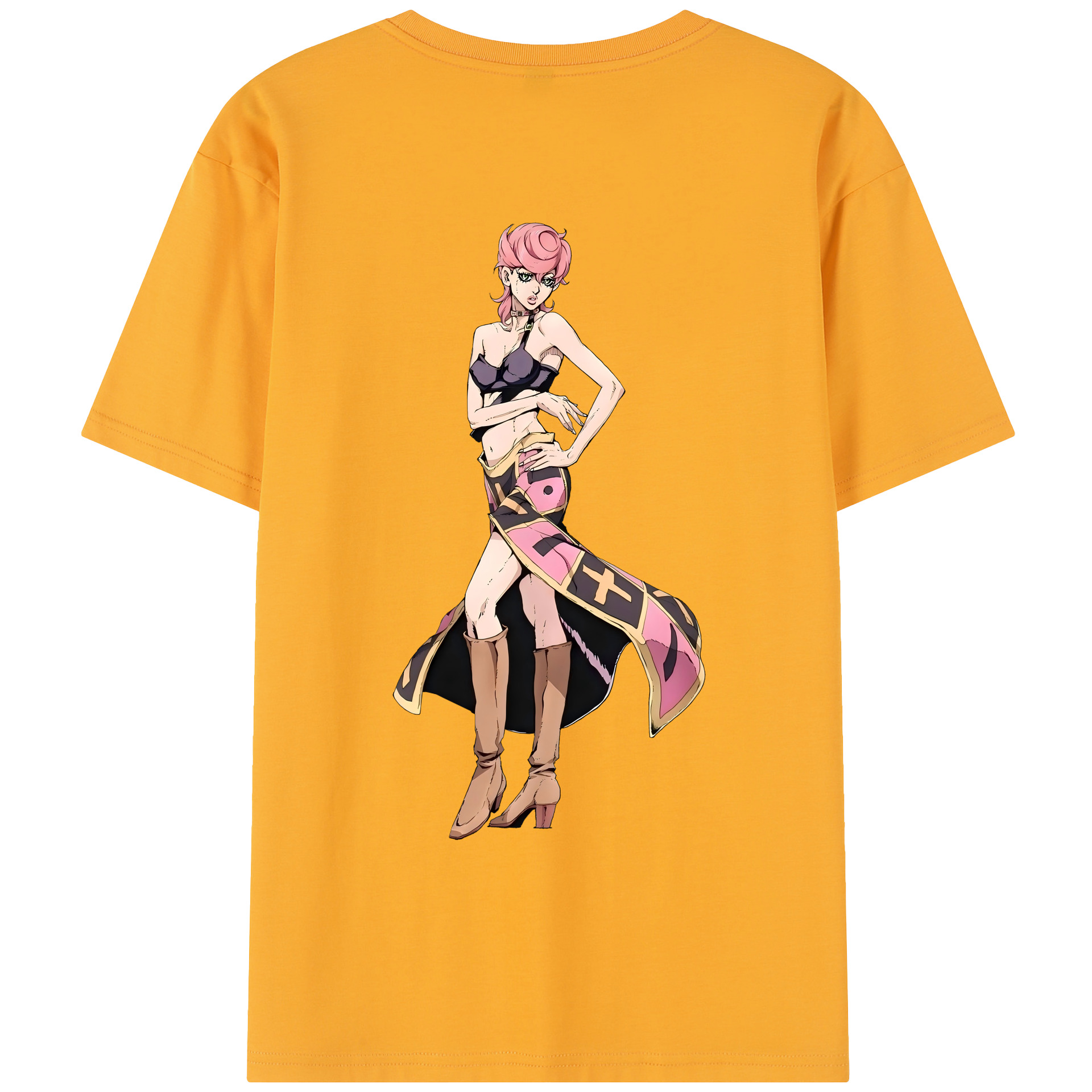 （画像用） ジョジョの奇妙な冒険 トリッシュ?ウナ JoJo's Bizarre Adventure Trish Una レディース半袖Tシャツ(バックプリント)