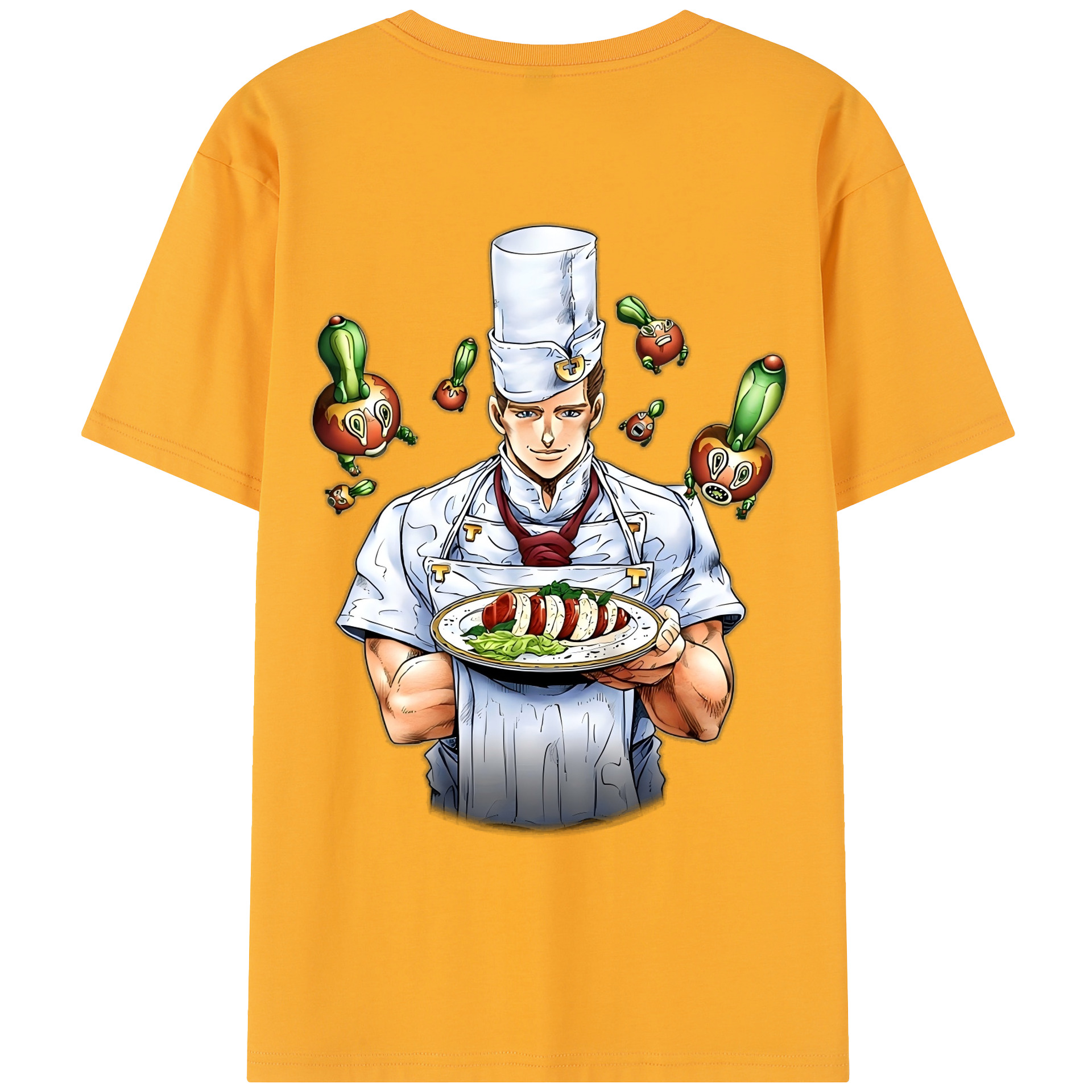 （画像用） ジョジョの奇妙な冒険 Tonio Trussardi JoJo's Bizarre Adventure トニオ?トラッサルディ レディース半袖Tシャツ(バックプリント)