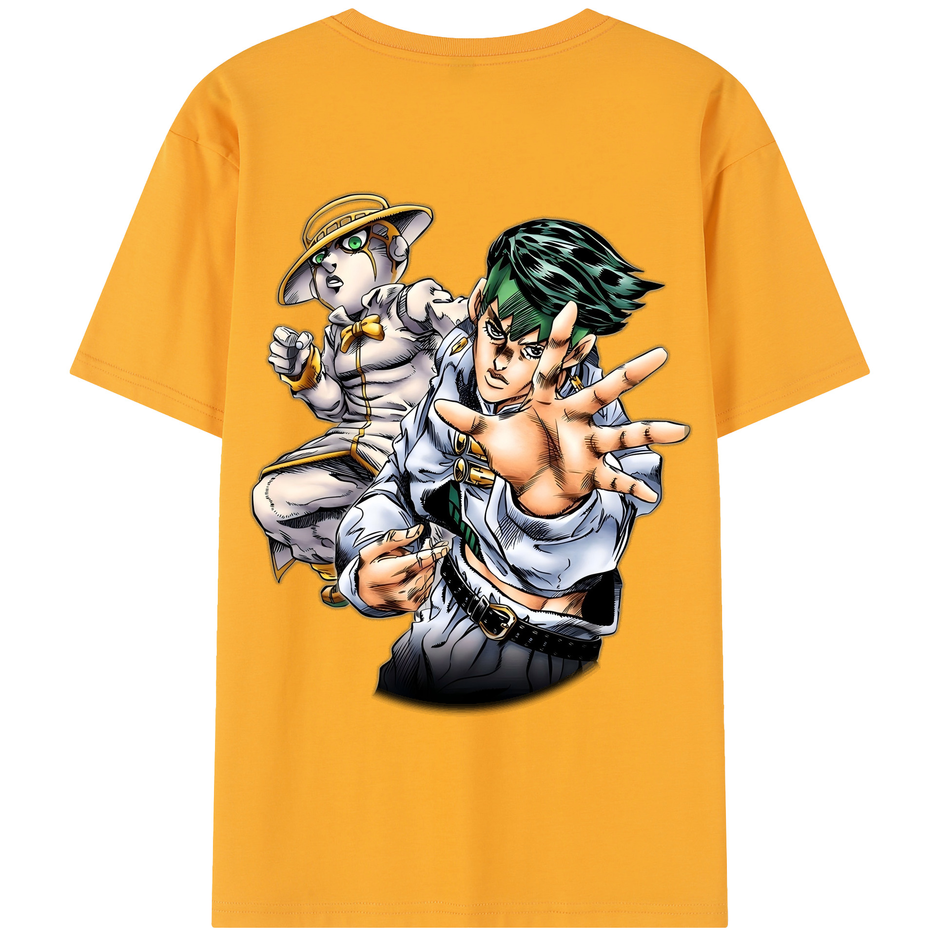 （画像用） ジョジョの奇妙な冒険 岸辺 露伴（きしべ ろはん） JoJo's Bizarre Adventure Rohan Kishibe レディース半袖Tシャツ(バックプリント)
