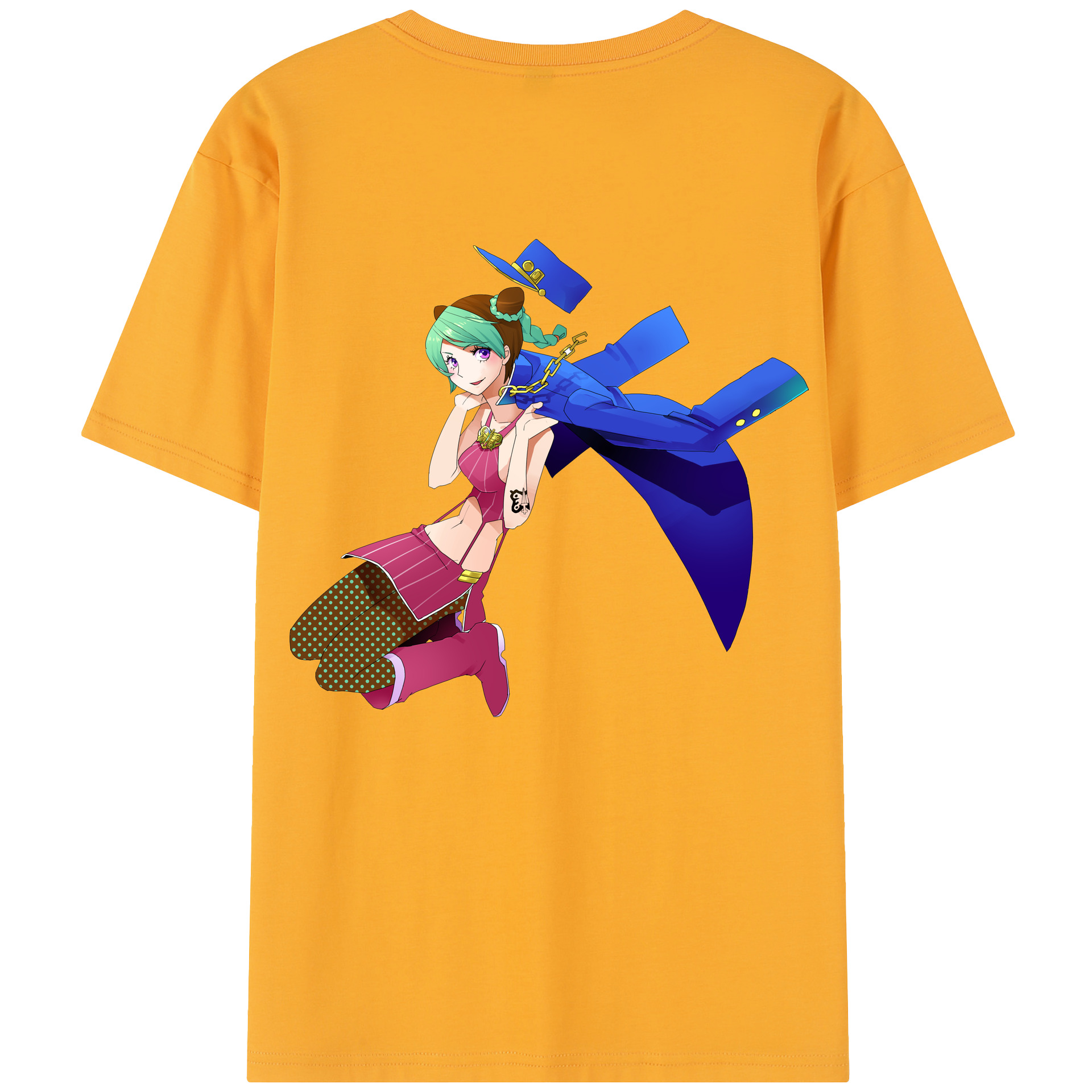 （画像用） "ジョジョの奇妙な冒険 くうじょう ジョリーン JoJo's Bizarre Adventure Jolyne Cujoh " レディース半袖Tシャツ(バックプリント)