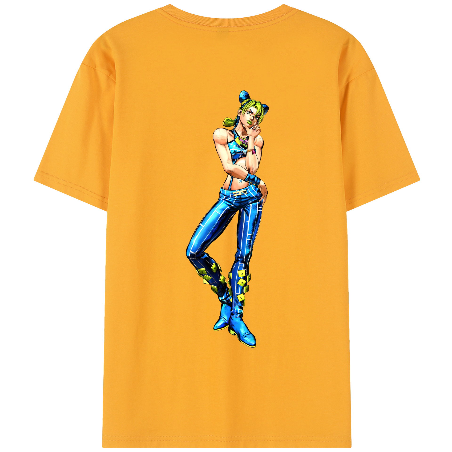 （画像用） "ジョジョの奇妙な冒険 くうじょう ジョリーン JoJo's Bizarre Adventure Jolyne Cujoh " レディース半袖Tシャツ(バックプリント)
