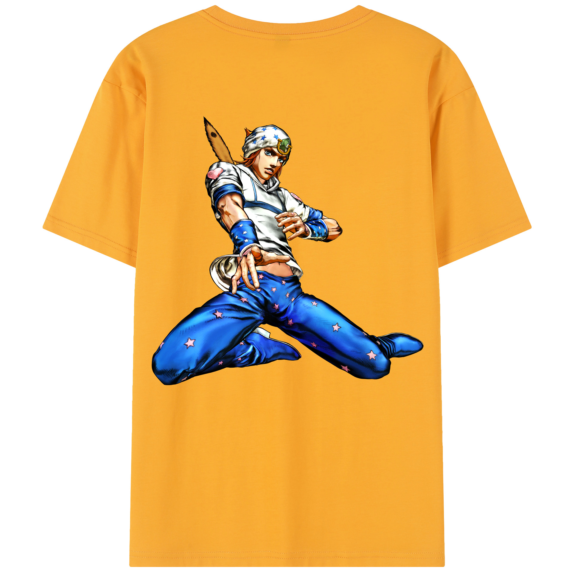 （画像用） ジョジョの奇妙な冒険 ジョナサン?ジョースター JoJo's Bizarre Adventure Jonathan Joestar レディース半袖Tシャツ(バックプリント)