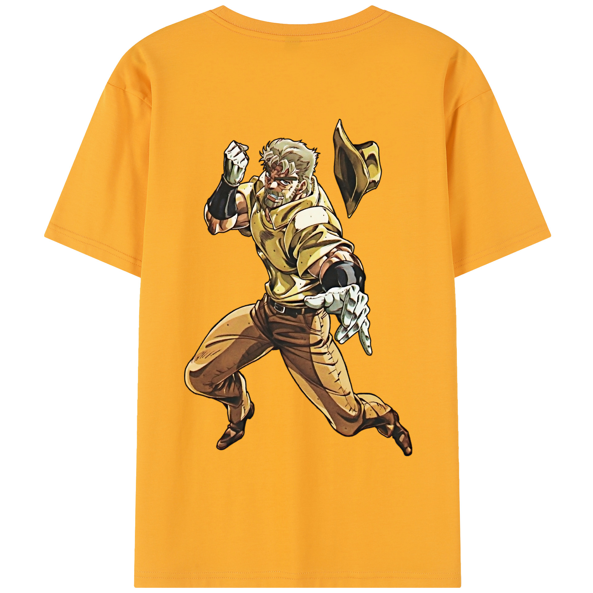 （画像用） ジョジョの奇妙な冒険 ジョセフ?ジョースター JoJo's Bizarre Adventure Joseph Joestar レディース半袖Tシャツ(バックプリント)