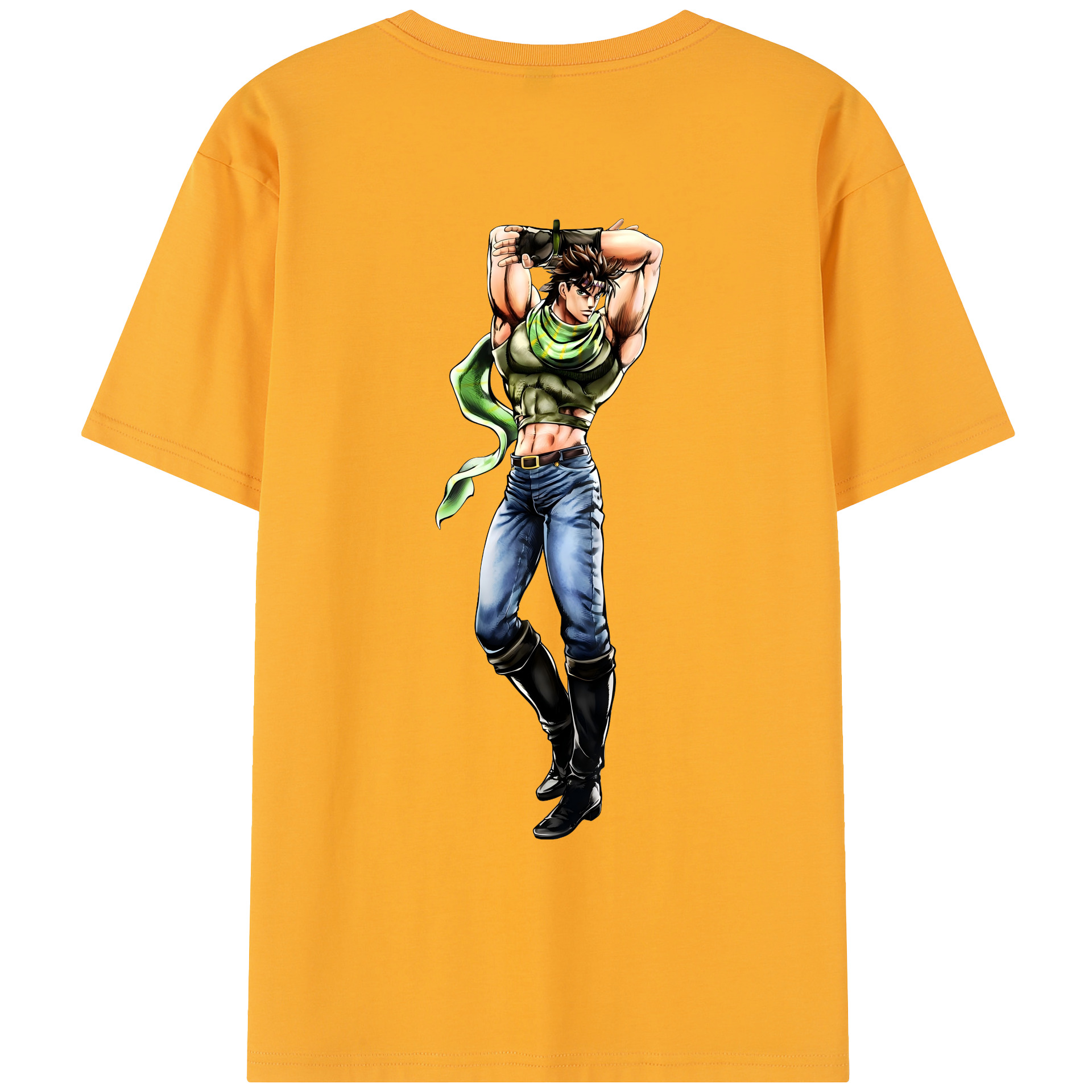 （画像用） ジョジョの奇妙な冒険 ジョセフ?ジョースター JoJo's Bizarre Adventure Joseph Joestar レディース半袖Tシャツ(バックプリント)