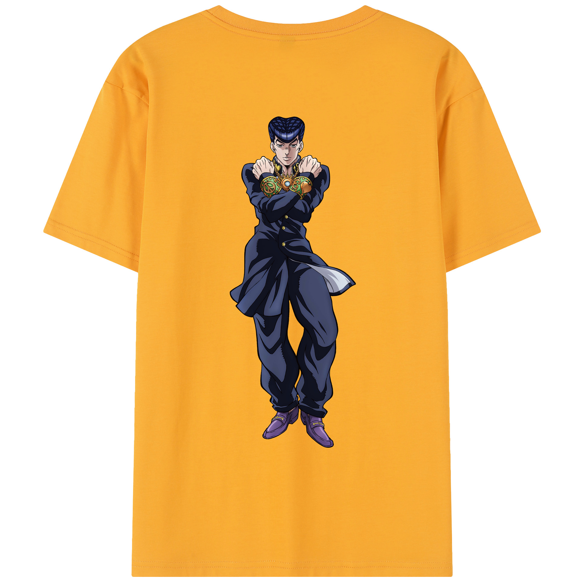 （画像用） ジョジョの奇妙な冒険 ひがしかた じょうすけ JoJo's Bizarre Adventure Higashikata Josuke レディース半袖Tシャツ(バックプリント)