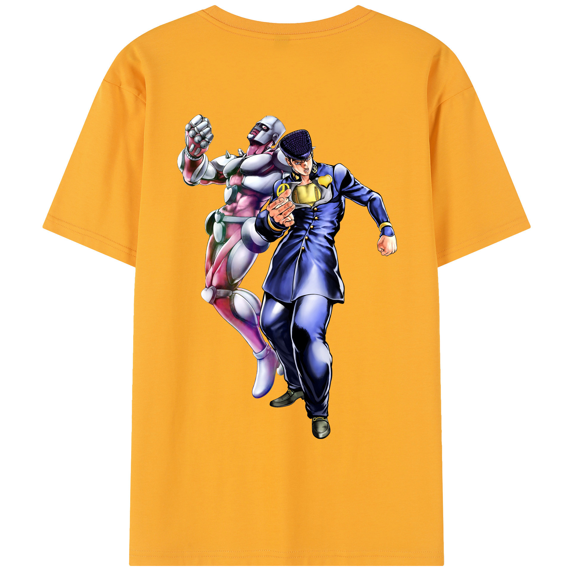 （画像用） ジョジョの奇妙な冒険 ひがしかた じょうすけ JoJo's Bizarre Adventure Higashikata Josuke レディース半袖Tシャツ(バックプリント)