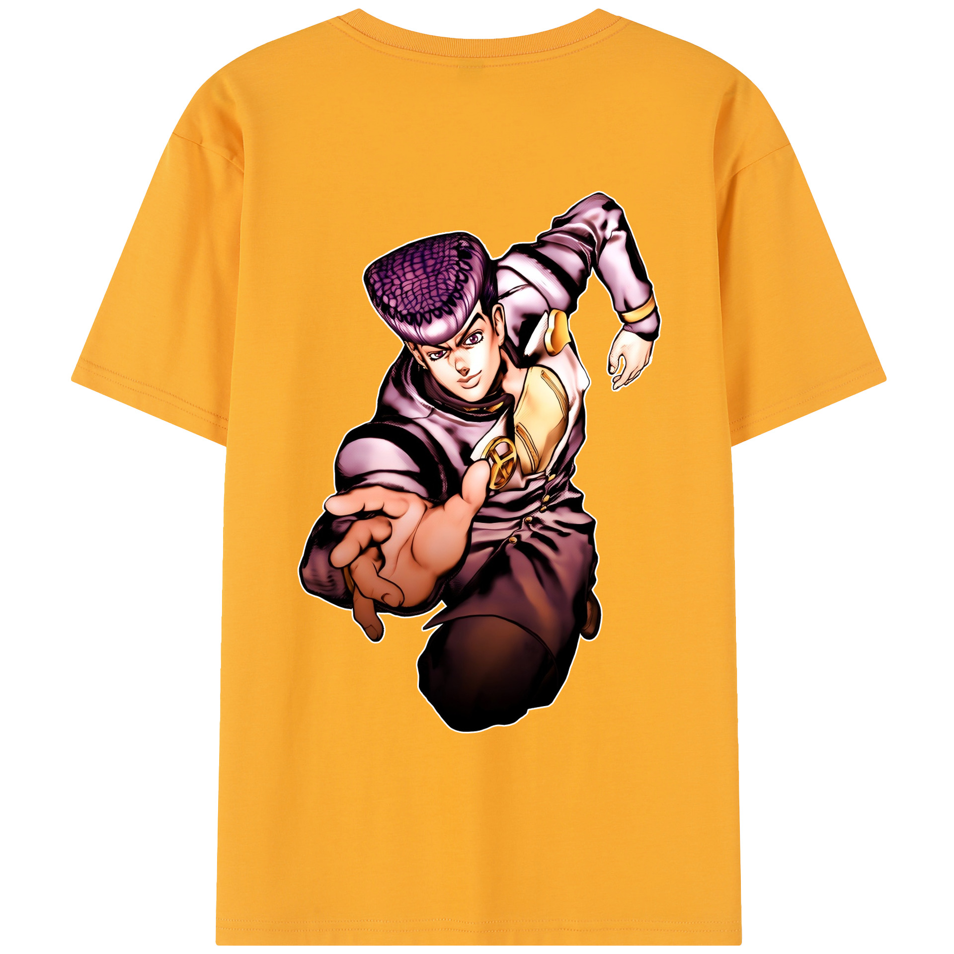 （画像用） ジョジョの奇妙な冒険 ひがしかた じょうすけ JoJo's Bizarre Adventure Higashikata Josuke レディース半袖Tシャツ(バックプリント)