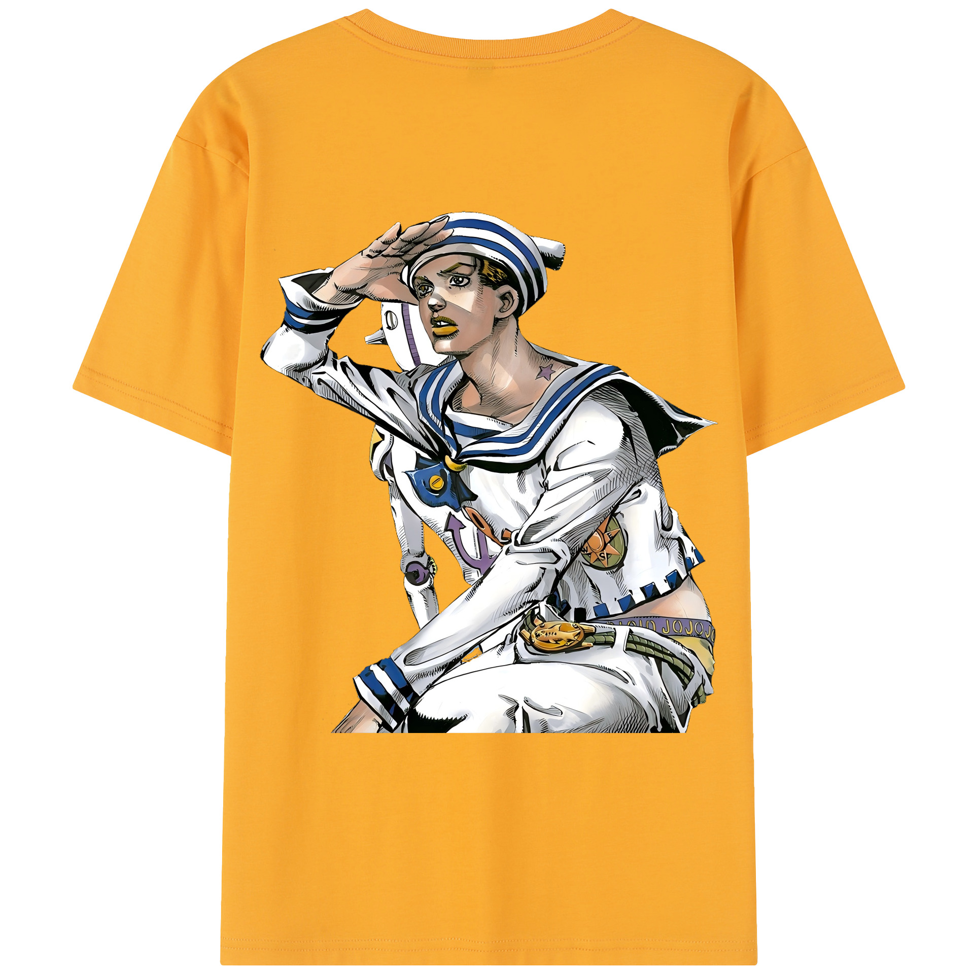 （画像用） ジョジョの奇妙な冒険 東方定助 JoJo's Bizarre Adventure Higashikata Josuke レディース半袖Tシャツ(バックプリント)