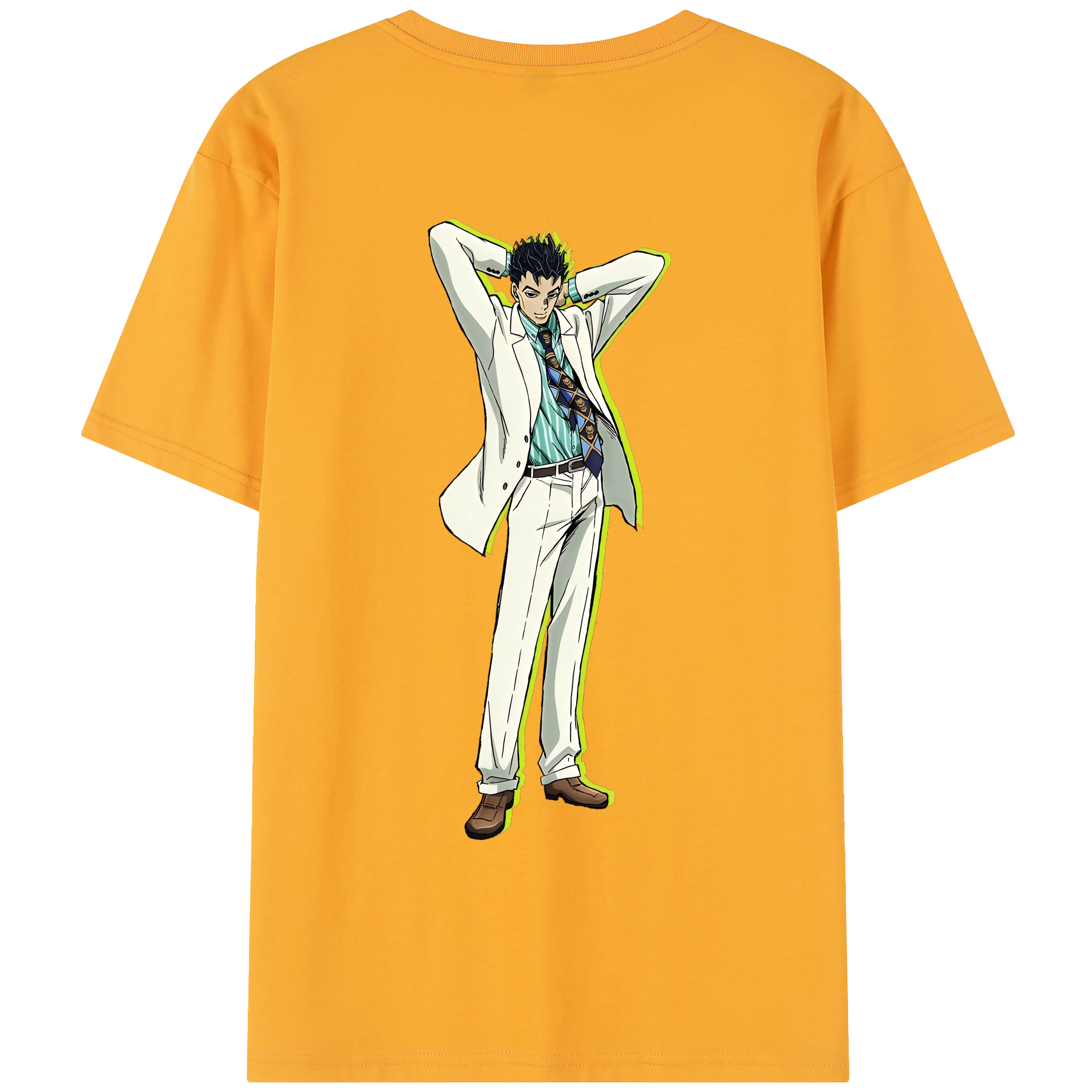 （画像用） ジョジョの奇妙な冒険 きら よしかげ JoJo's Bizarre Adventure Kira Yoshikage レディース半袖Tシャツ(バックプリント)