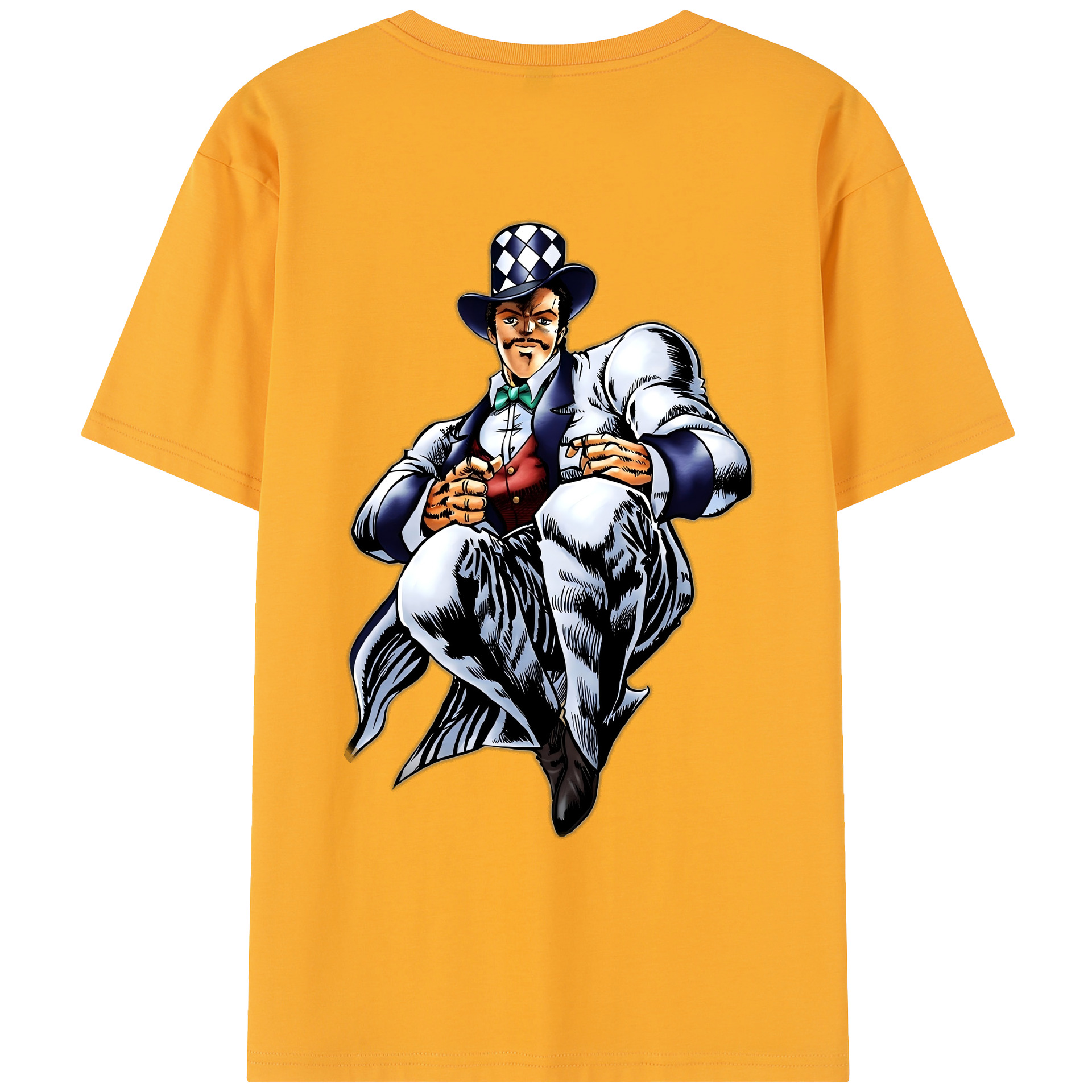 （画像用） ジョジョの奇妙な冒険 ウィル?アントニオ?ツェペリ JoJo's Bizarre Adventure Will Anthonio Zeppeli レディース半袖Tシャツ(バックプリント)