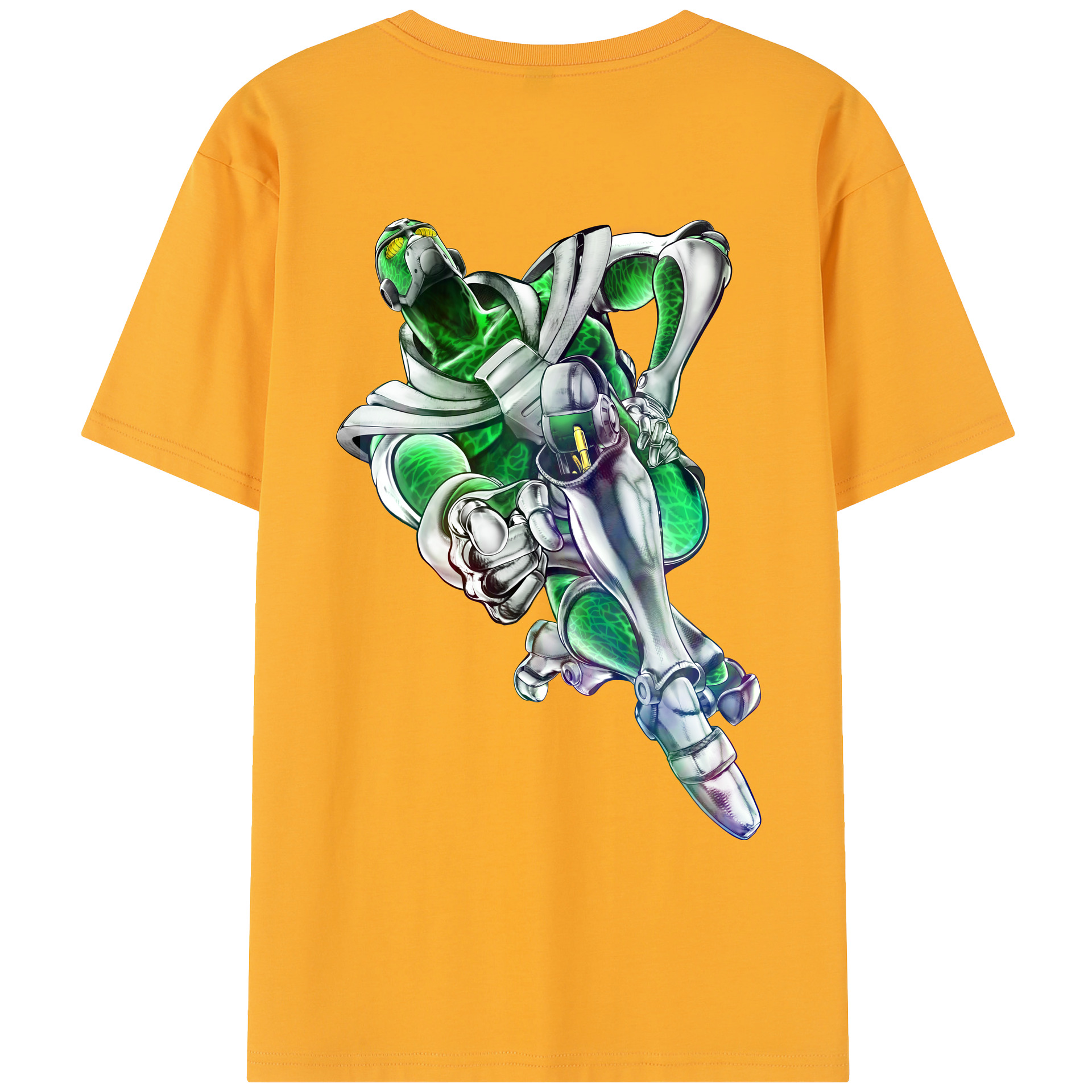 （画像用） ジョジョの奇妙な冒険 花京院 典明（かきょういん のりあき） JoJo's Bizarre Adventure Kakyoin Noriaki レディース半袖Tシャツ(バックプリント)