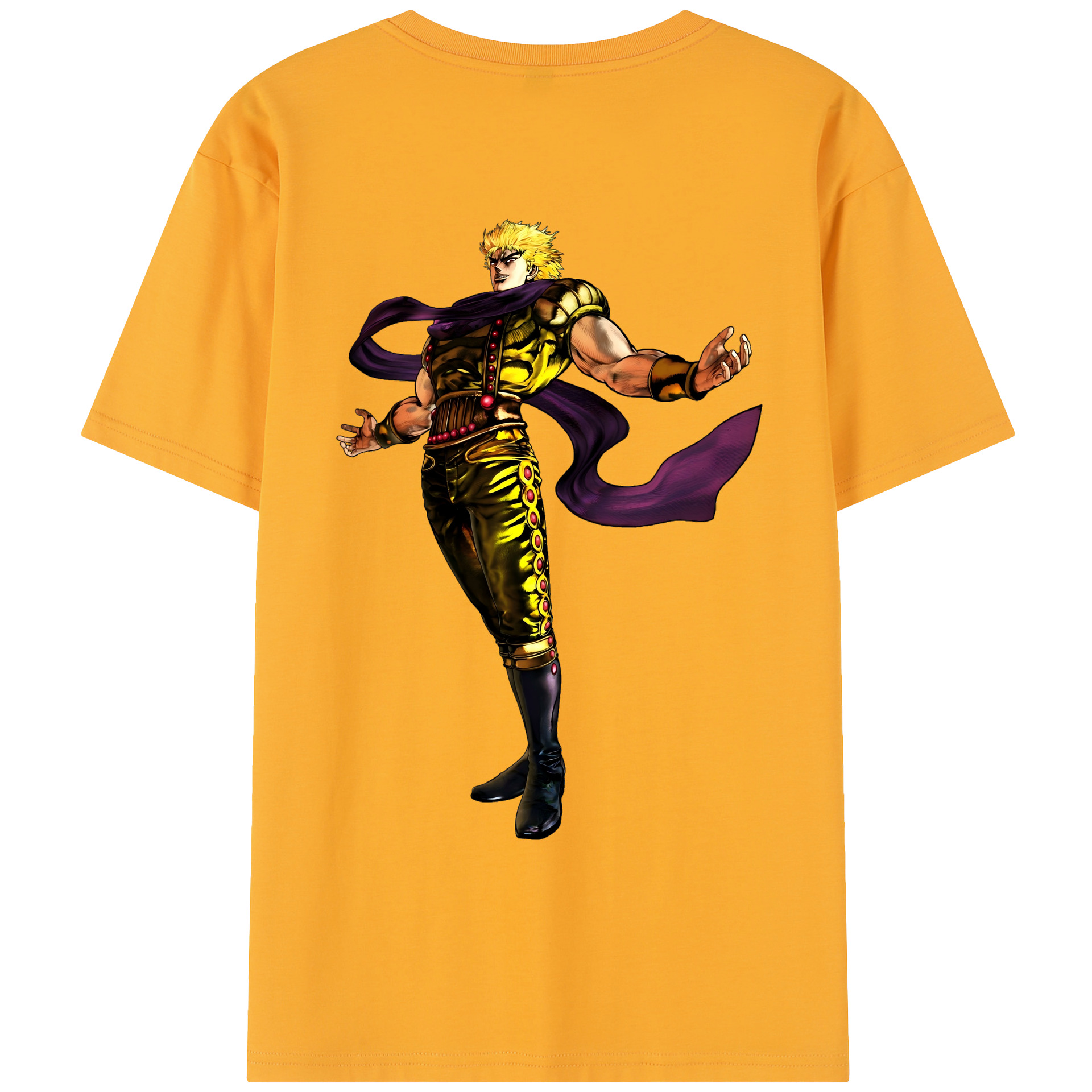 （画像用） ジョジョの奇妙な冒険 ディオ?ブランドー JoJo's Bizarre Adventure Dio Brando レディース半袖Tシャツ(バックプリント)
