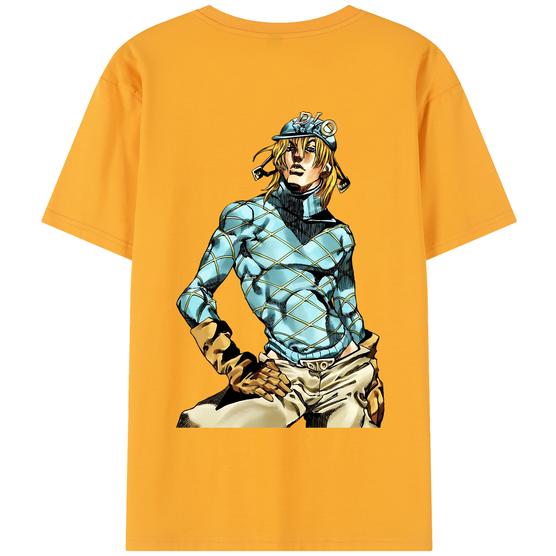 （画像用） ジョジョの奇妙な冒険 ディオ?ブランドー JoJo's Bizarre Adventure Dio Brando レディース半袖Tシャツ(バックプリント)