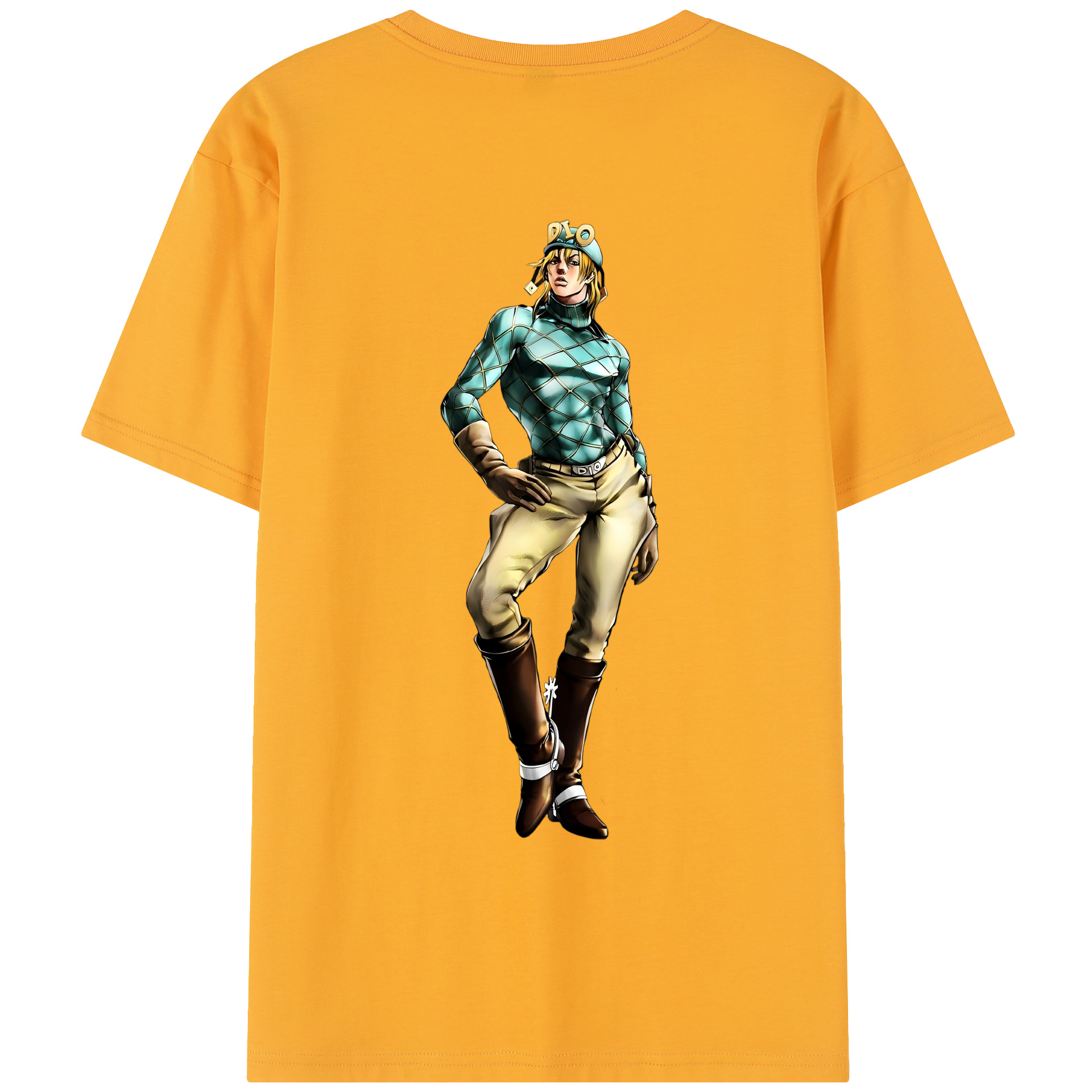 （画像用） ジョジョの奇妙な冒険 ディオ?ブランドー JoJo's Bizarre Adventure Dio Brando レディース半袖Tシャツ(バックプリント)