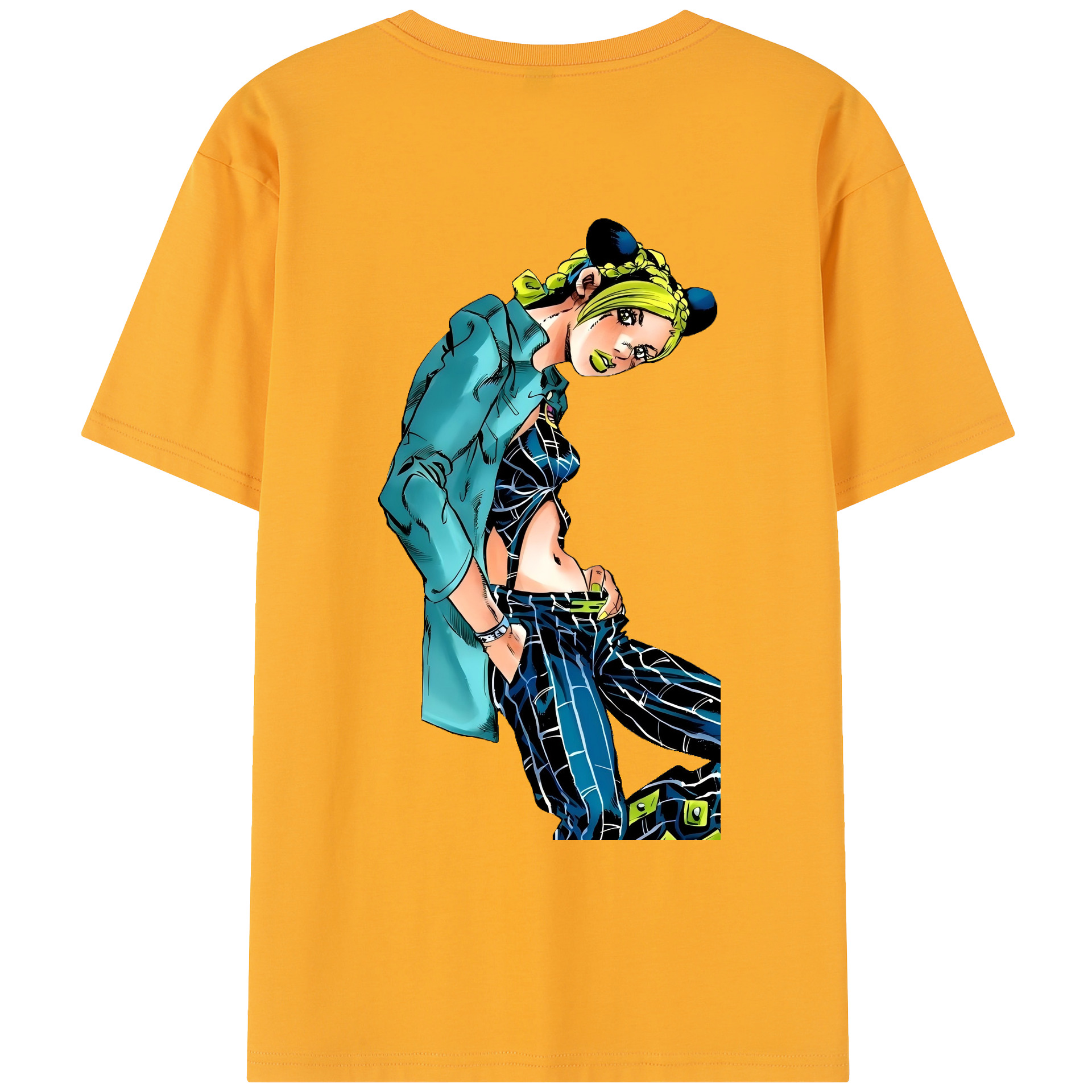 （画像用） "ジョジョの奇妙な冒険 くうじょう ジョリーン JoJo's Bizarre Adventure Jolyne Cujoh " レディース半袖Tシャツ(バックプリント)