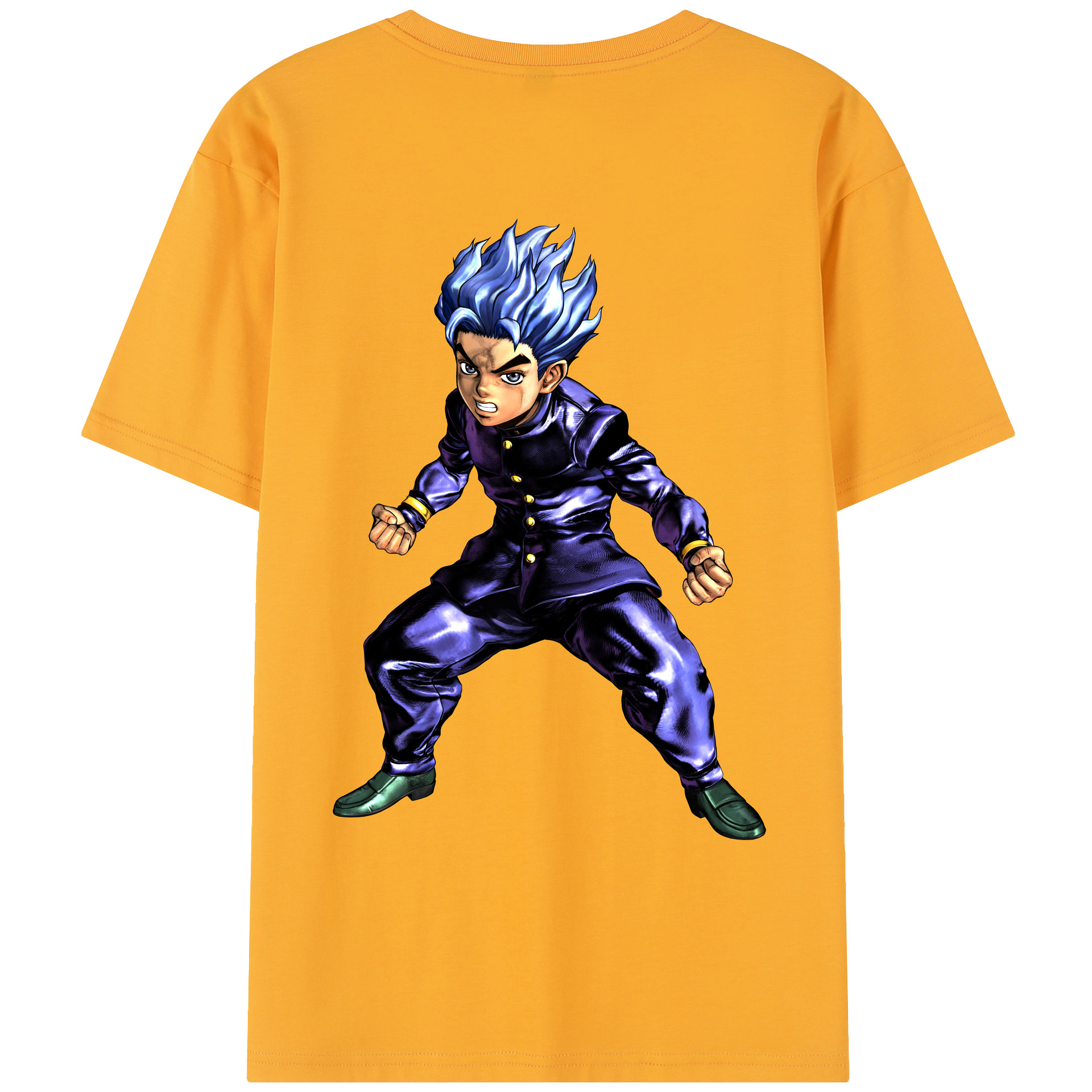 （画像用） ジョジョの奇妙な冒険 広瀨康一 JoJo's Bizarre Adventure Hirose Koichi レディース半袖Tシャツ(バックプリント)