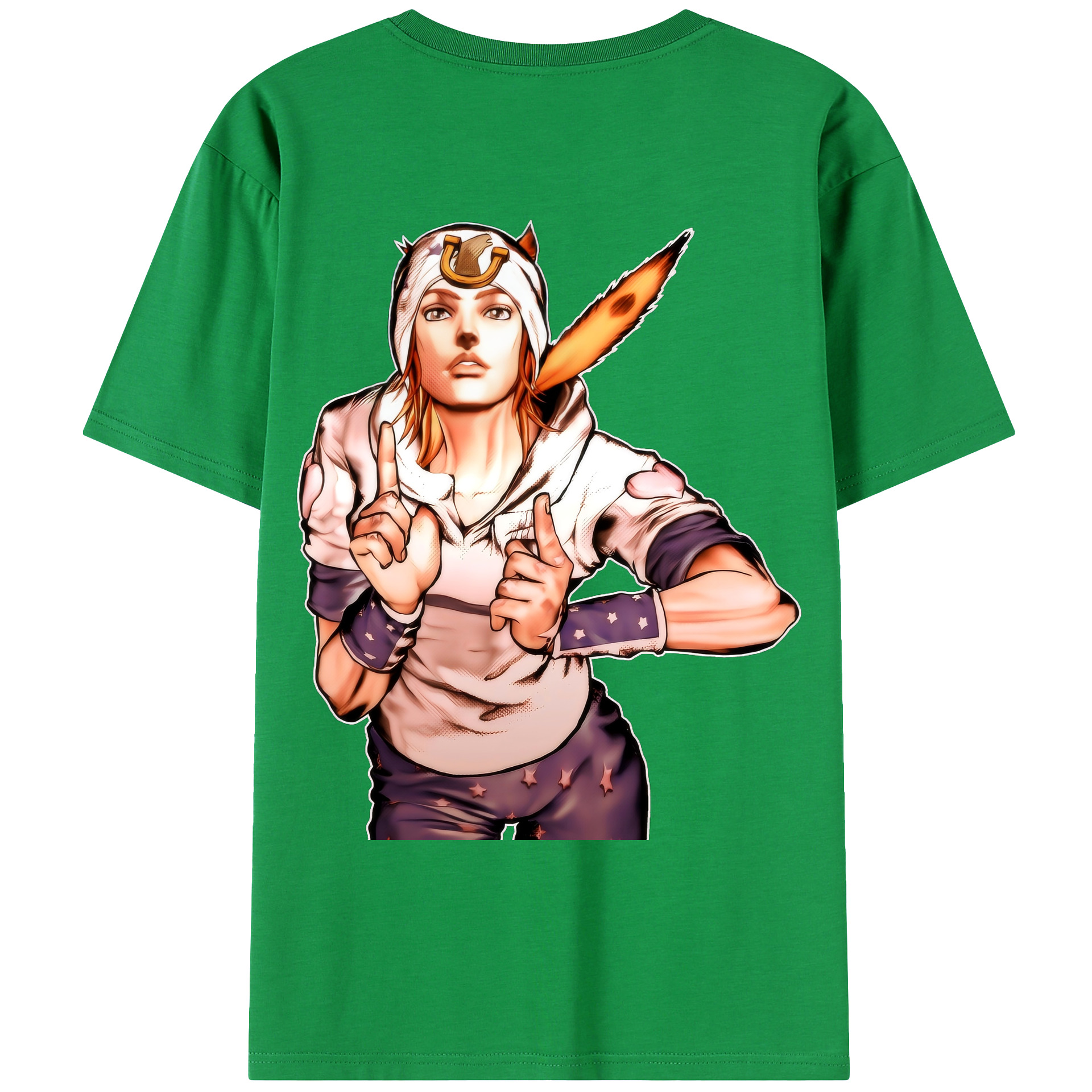 （画像用） ジョジョの奇妙な冒険 ジョナサン?ジョースター JoJo's Bizarre Adventure Jonathan Joestar レディース半袖Tシャツ(バックプリント)