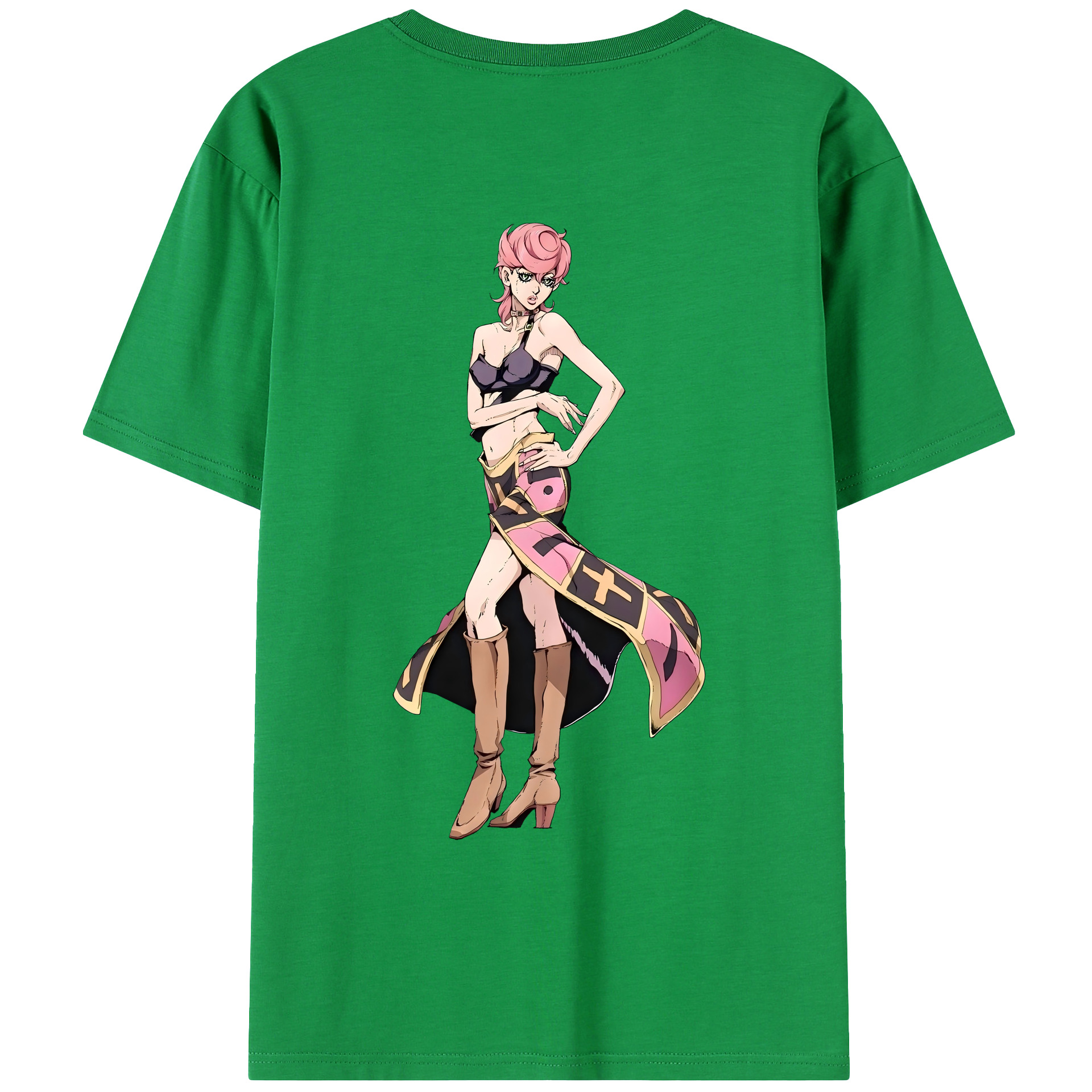 （画像用） ジョジョの奇妙な冒険 トリッシュ?ウナ JoJo's Bizarre Adventure Trish Una レディース半袖Tシャツ(バックプリント)
