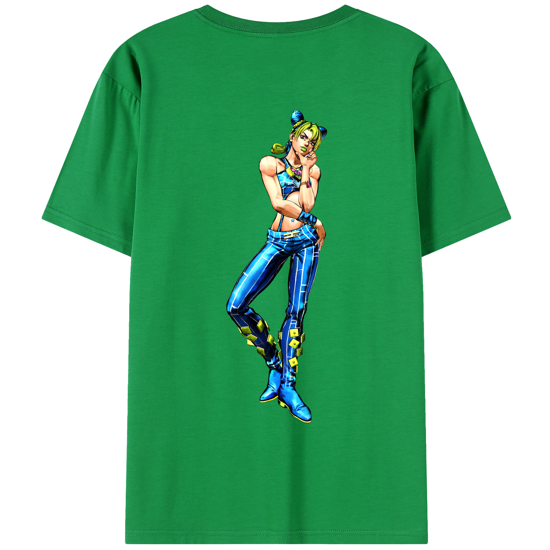 （画像用） "ジョジョの奇妙な冒険 くうじょう ジョリーン JoJo's Bizarre Adventure Jolyne Cujoh " レディース半袖Tシャツ(バックプリント)