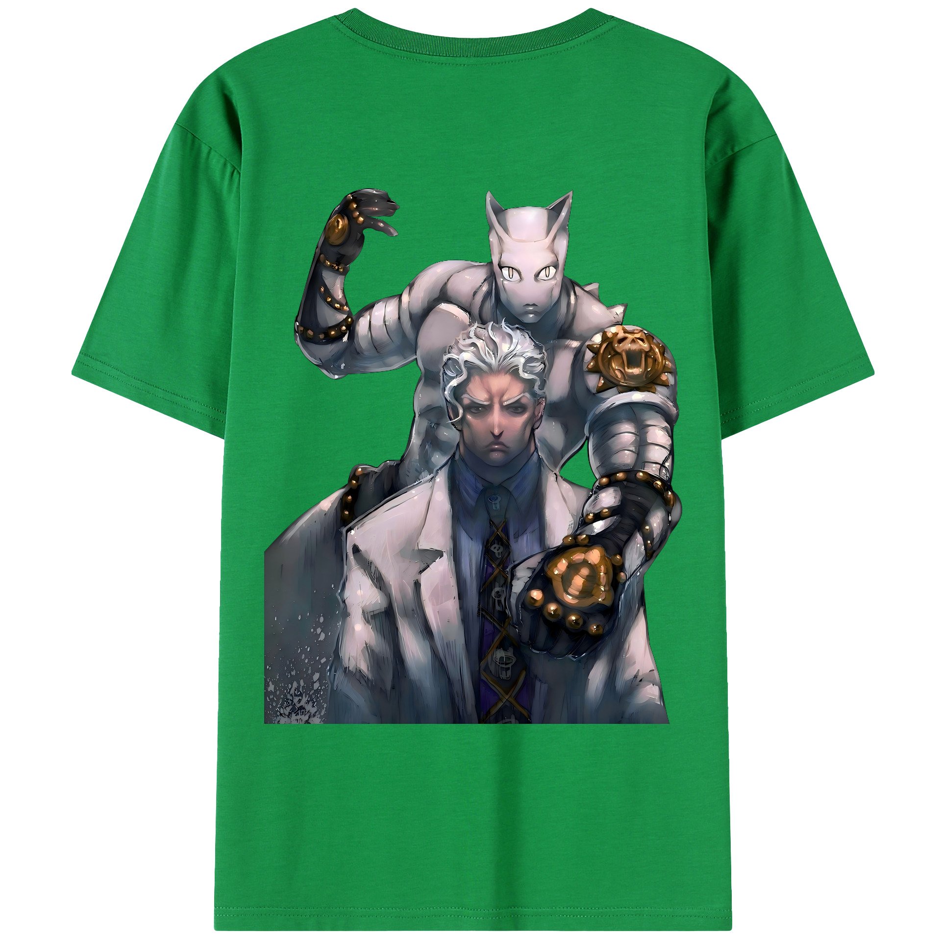 （画像用） ジョジョの奇妙な冒険 きら よしかげ JoJo's Bizarre Adventure Kira Yoshikage レディース半袖Tシャツ(バックプリント)