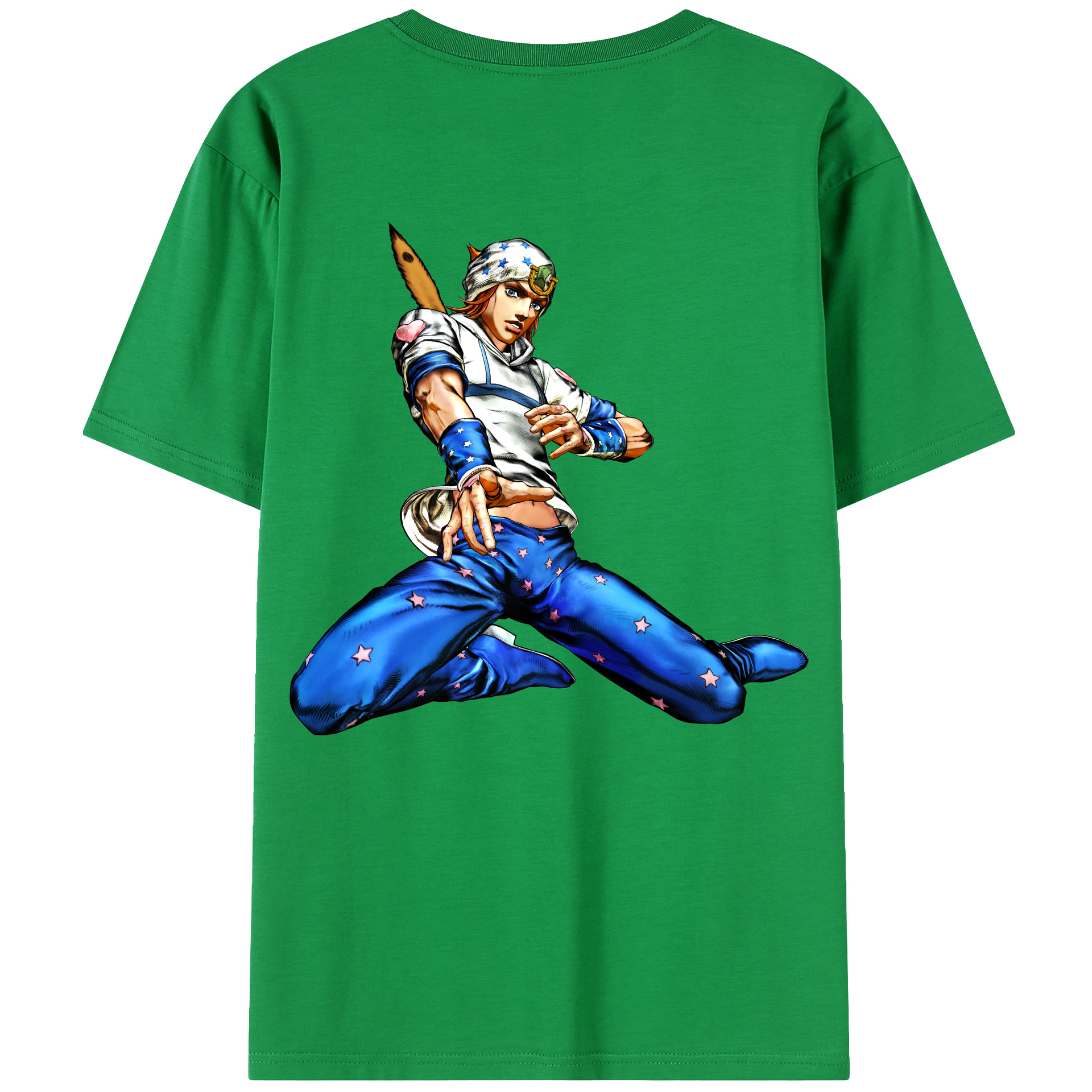 （画像用） ジョジョの奇妙な冒険 ジョナサン?ジョースター JoJo's Bizarre Adventure Jonathan Joestar レディース半袖Tシャツ(バックプリント)