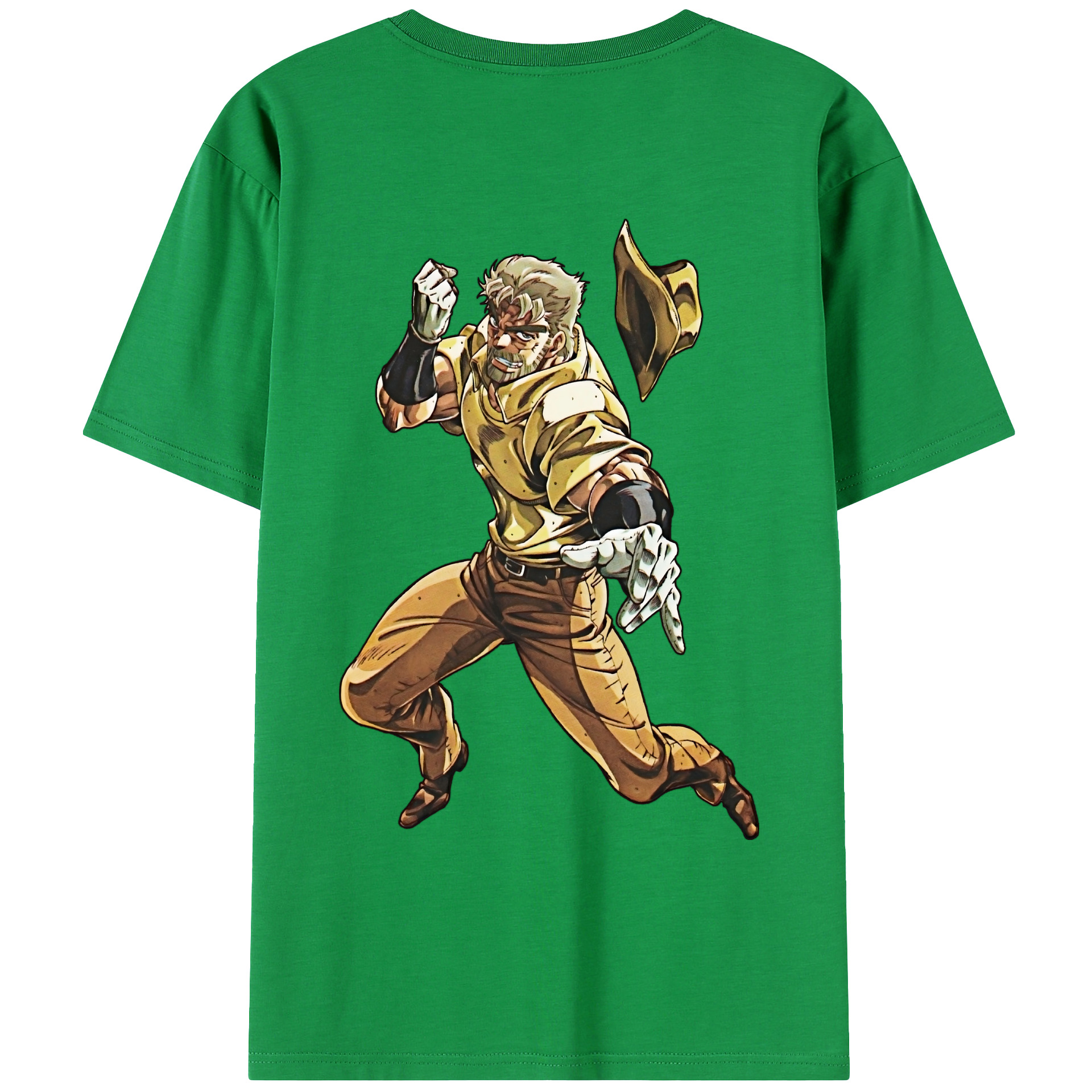 （画像用） ジョジョの奇妙な冒険 ジョセフ?ジョースター JoJo's Bizarre Adventure Joseph Joestar レディース半袖Tシャツ(バックプリント)