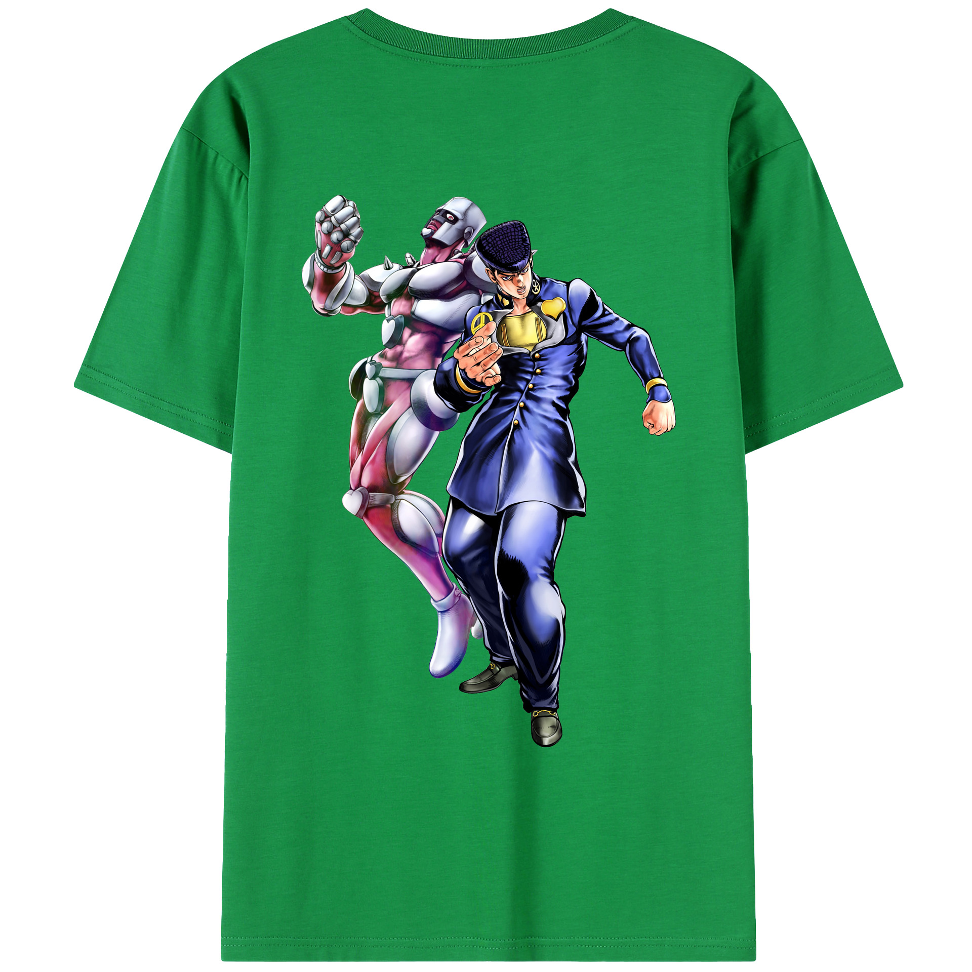（画像用） ジョジョの奇妙な冒険 ひがしかた じょうすけ JoJo's Bizarre Adventure Higashikata Josuke レディース半袖Tシャツ(バックプリント)