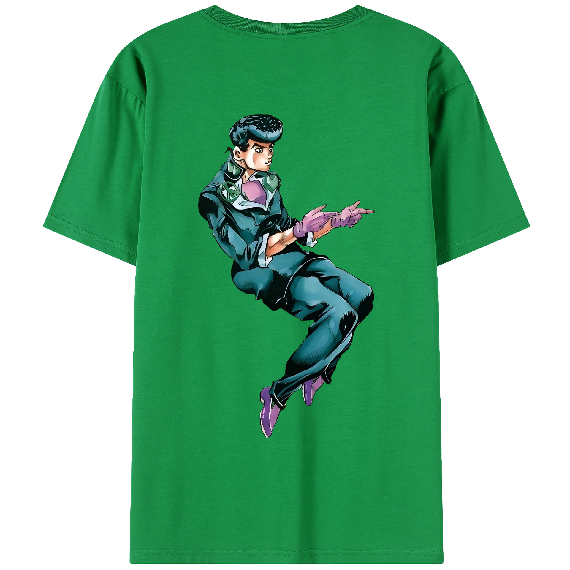 （画像用） ジョジョの奇妙な冒険 ひがしかた じょうすけ JoJo's Bizarre Adventure Higashikata Josuke レディース半袖Tシャツ(バックプリント)