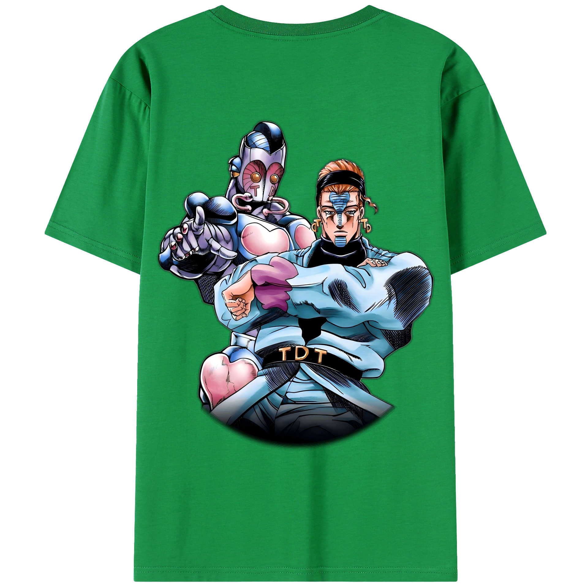 （画像用） ジョジョの奇妙な冒険 ひがしかた じょうすけ JoJo's Bizarre Adventure Higashikata Josuke レディース半袖Tシャツ(バックプリント)