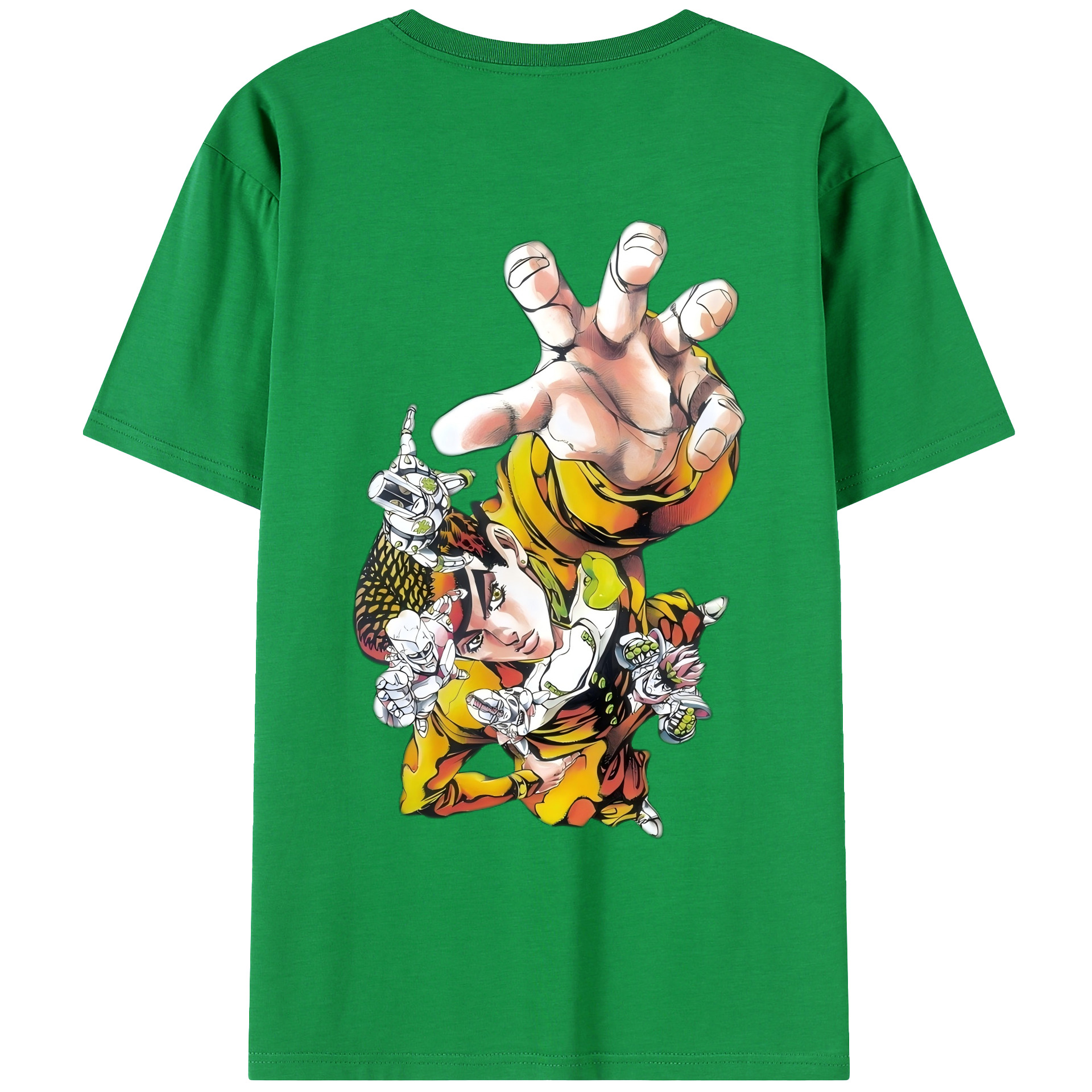 （画像用） ジョジョの奇妙な冒険 ひがしかた じょうすけ JoJo's Bizarre Adventure Higashikata Josuke レディース半袖Tシャツ(バックプリント)