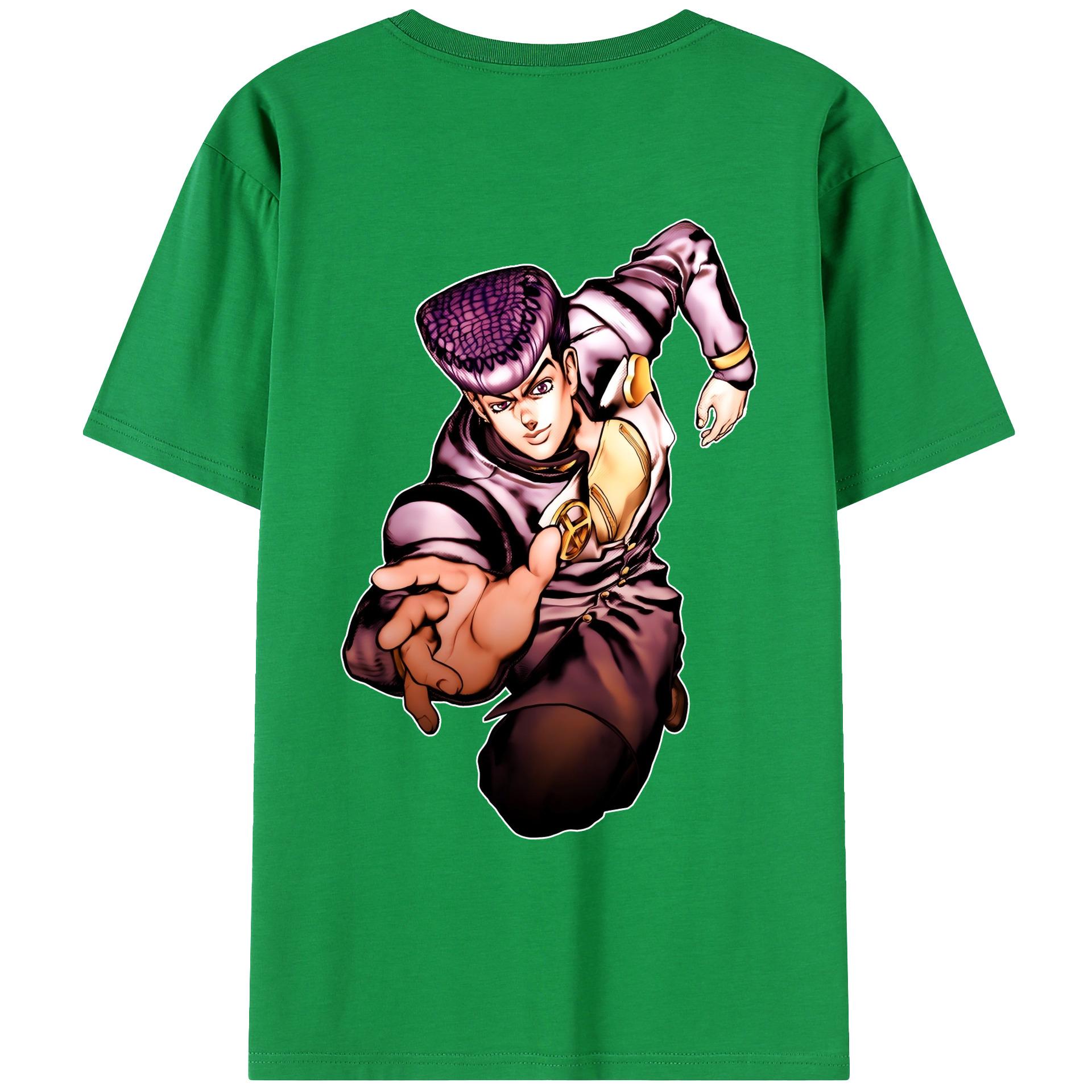 （画像用） ジョジョの奇妙な冒険 ひがしかた じょうすけ JoJo's Bizarre Adventure Higashikata Josuke レディース半袖Tシャツ(バックプリント)