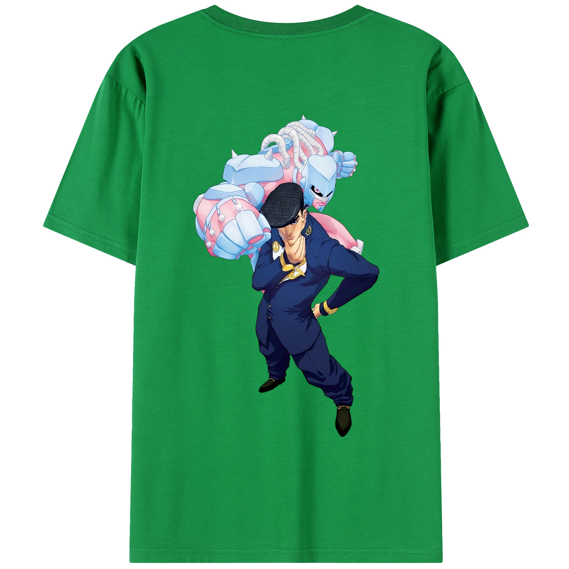 （画像用） ジョジョの奇妙な冒険 ひがしかた じょうすけ JoJo's Bizarre Adventure Higashikata Josuke レディース半袖Tシャツ(バックプリント)