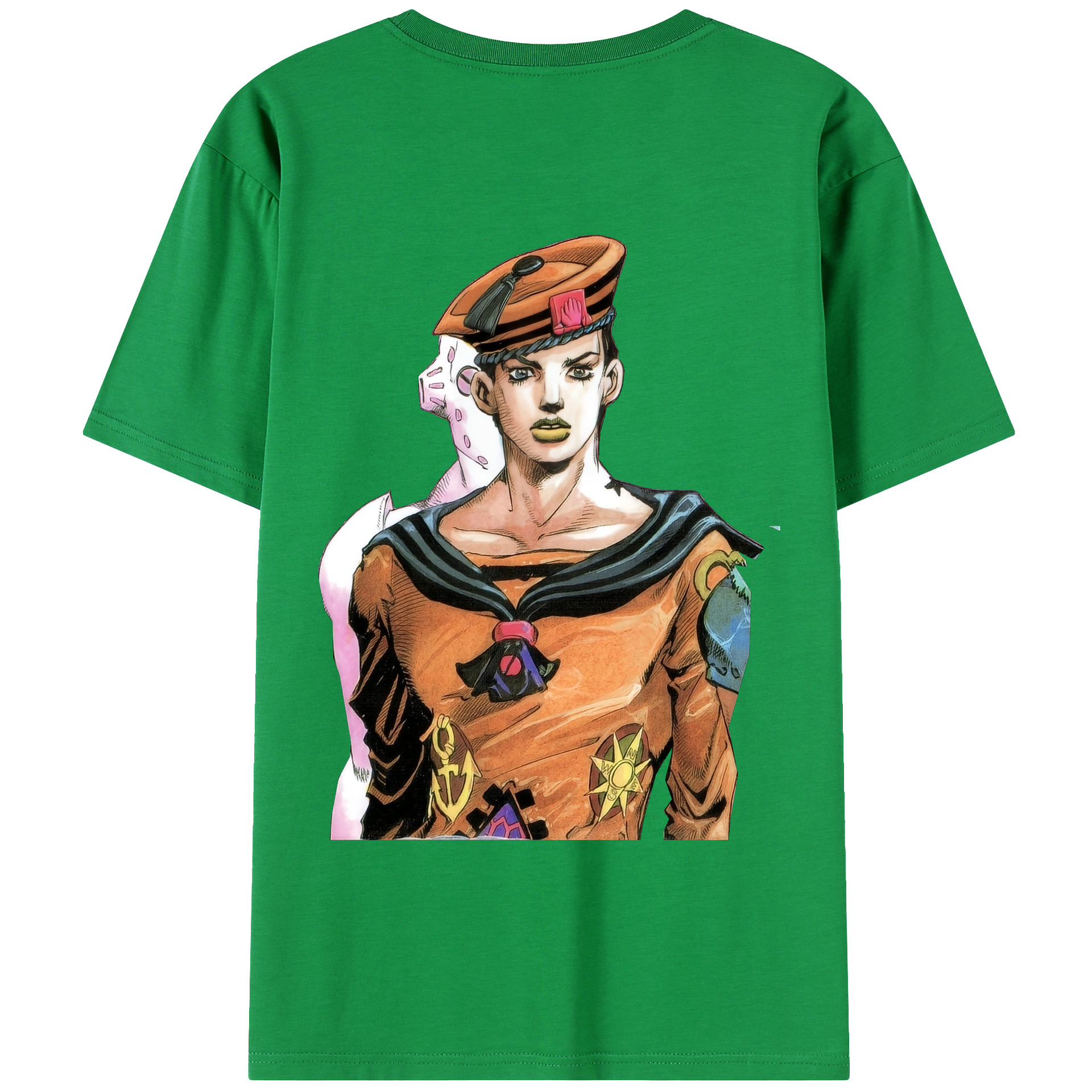 （画像用） ジョジョの奇妙な冒険 東方定助 JoJo's Bizarre Adventure Higashikata Josuke レディース半袖Tシャツ(バックプリント)
