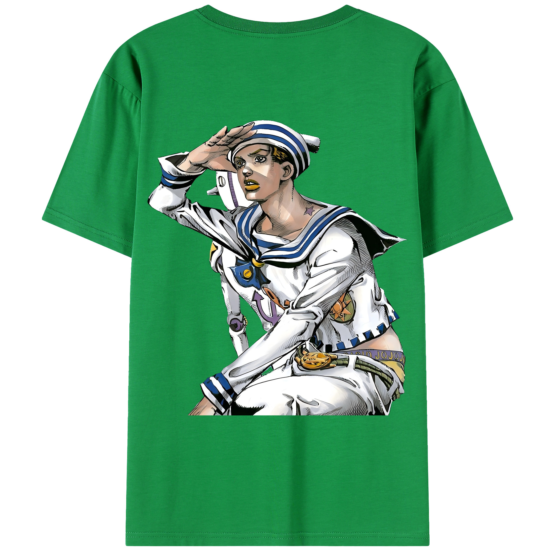 （画像用） ジョジョの奇妙な冒険 東方定助 JoJo's Bizarre Adventure Higashikata Josuke レディース半袖Tシャツ(バックプリント)