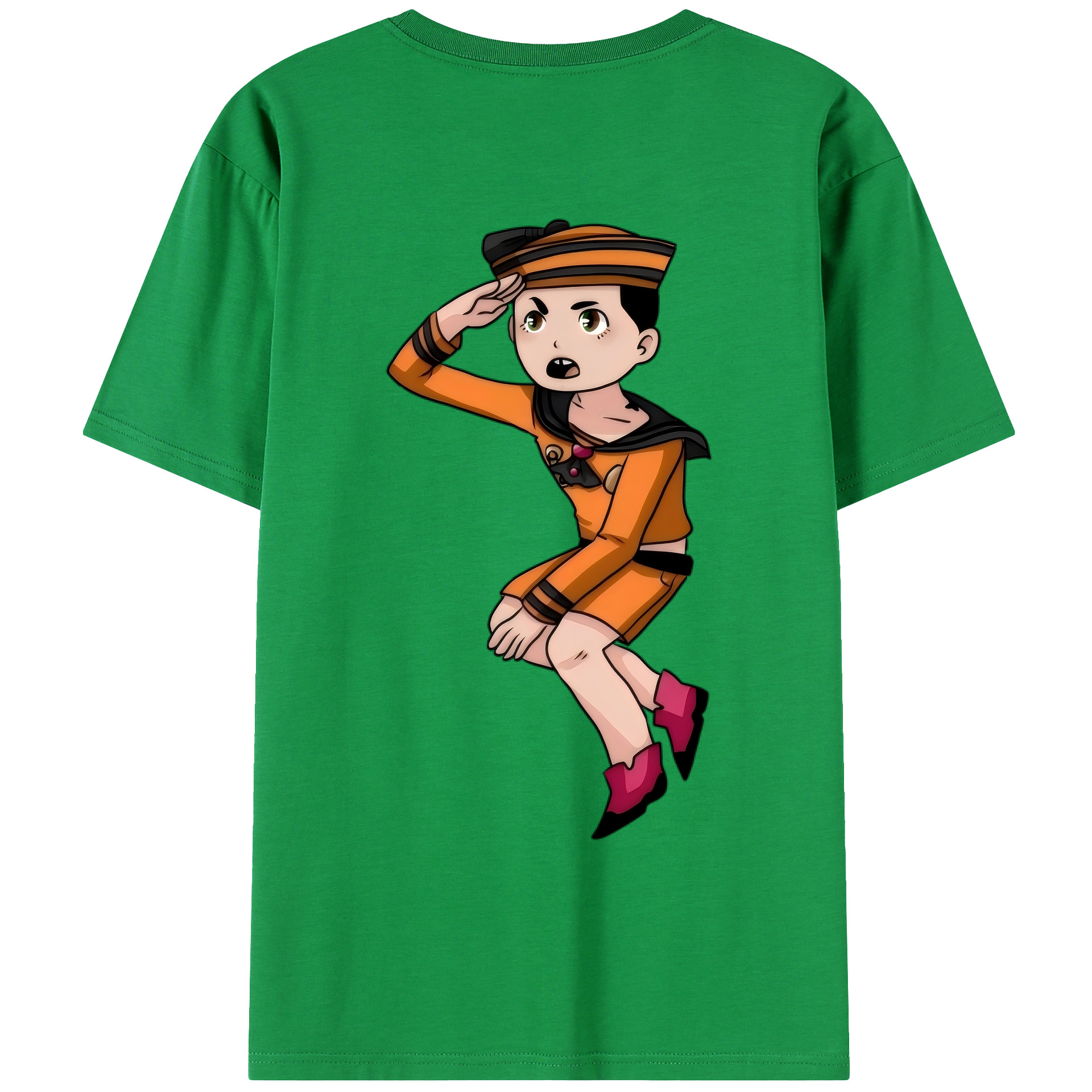 （画像用） ジョジョの奇妙な冒険 東方定助 JoJo's Bizarre Adventure Higashikata Josuke レディース半袖Tシャツ(バックプリント)