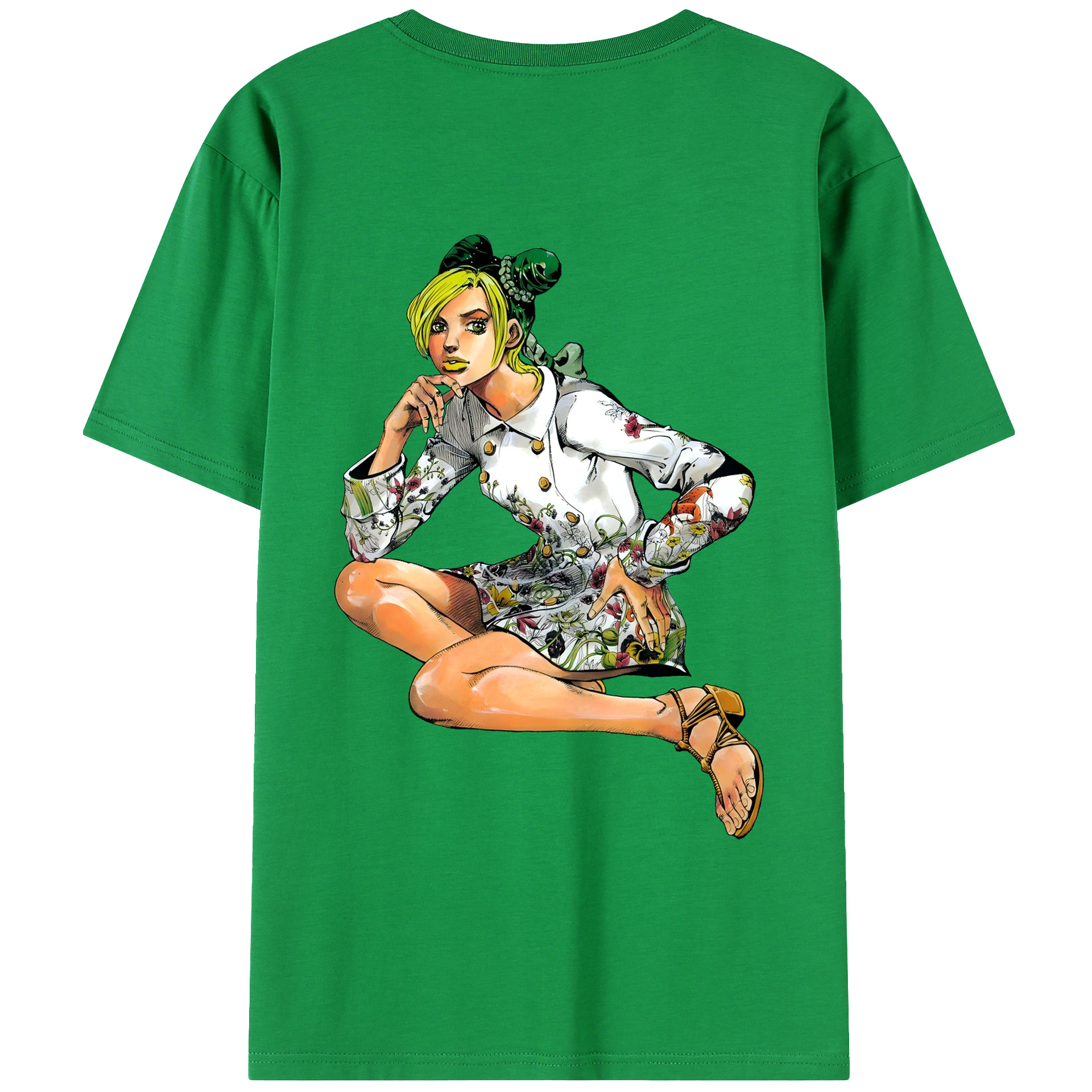 （画像用） "ジョジョの奇妙な冒険 くうじょう ジョリーン JoJo's Bizarre Adventure Jolyne Cujoh " レディース半袖Tシャツ(バックプリント)