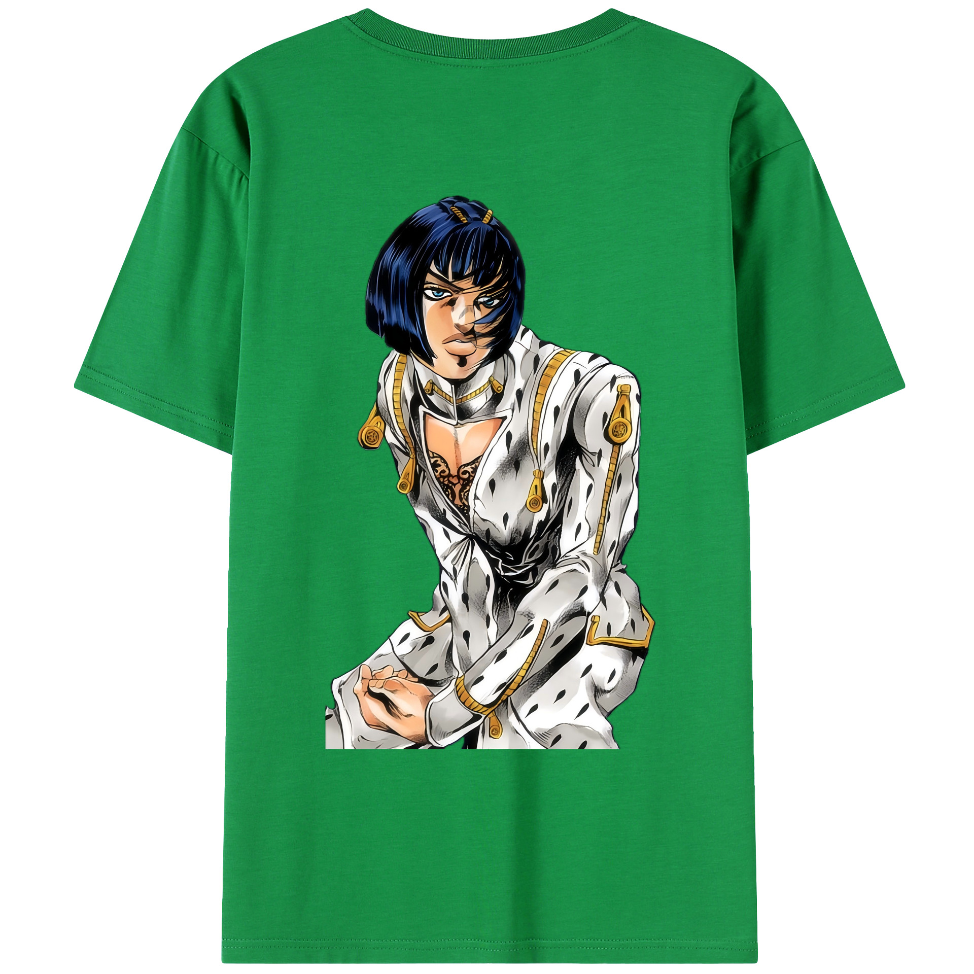 （画像用） ジョジョの奇妙な冒険 ブローノ?ブチャラティ JoJo's Bizarre Adventure Bruno Bucciarati レディース半袖Tシャツ(バックプリント)