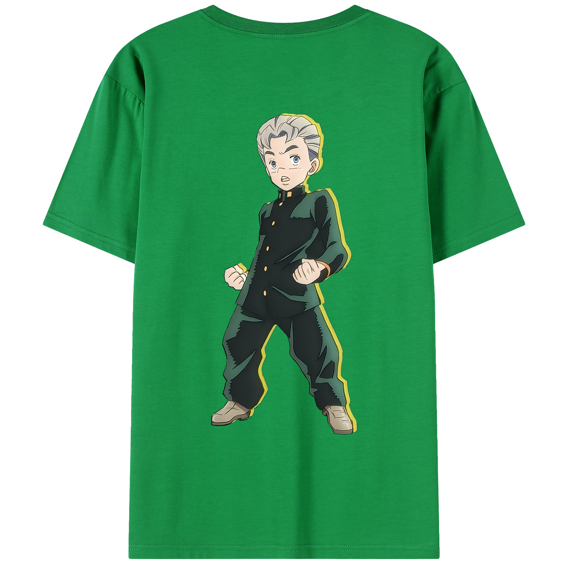 （画像用） ジョジョの奇妙な冒険 広瀨康一 JoJo's Bizarre Adventure Hirose Koichi レディース半袖Tシャツ(バックプリント)