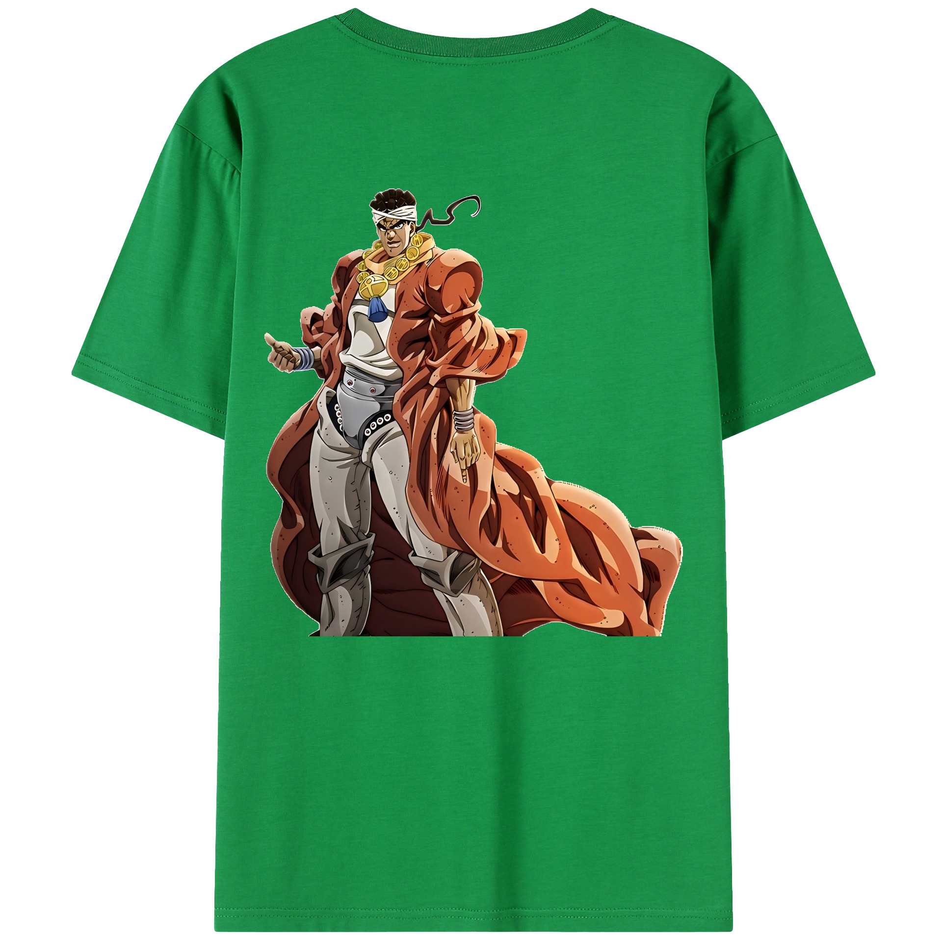 （画像用） ジョジョの奇妙な冒険 ムハンマド?アブドゥル JoJo's Bizarre Adventure Muhammad Avdol レディース半袖Tシャツ(バックプリント)