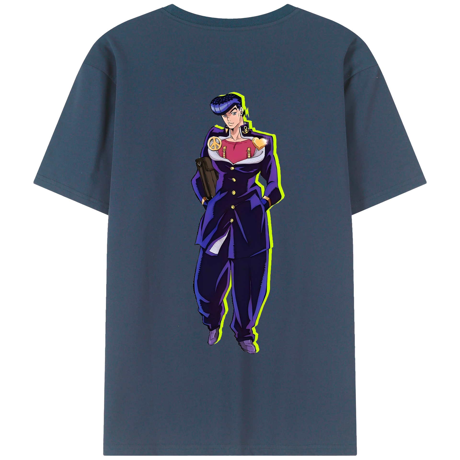 （画像用） ジョジョの奇妙な冒険 ひがしかた じょうすけ JoJo's Bizarre Adventure Higashikata Josuke レディース半袖Tシャツ(バックプリント)