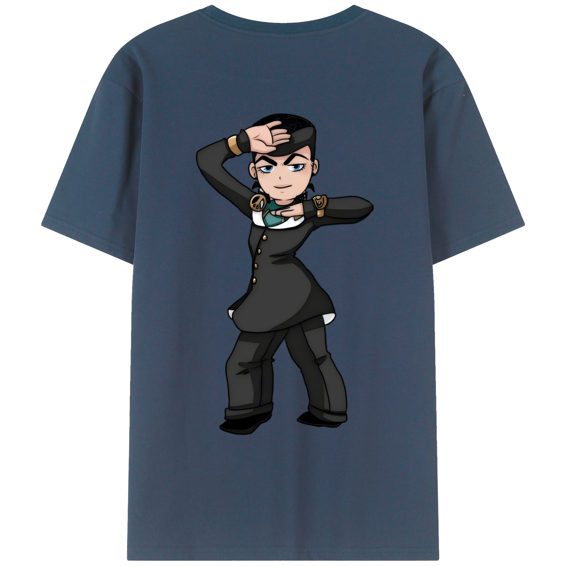 （画像用） ジョジョの奇妙な冒険 ひがしかた じょうすけ JoJo's Bizarre Adventure Higashikata Josuke レディース半袖Tシャツ(バックプリント)