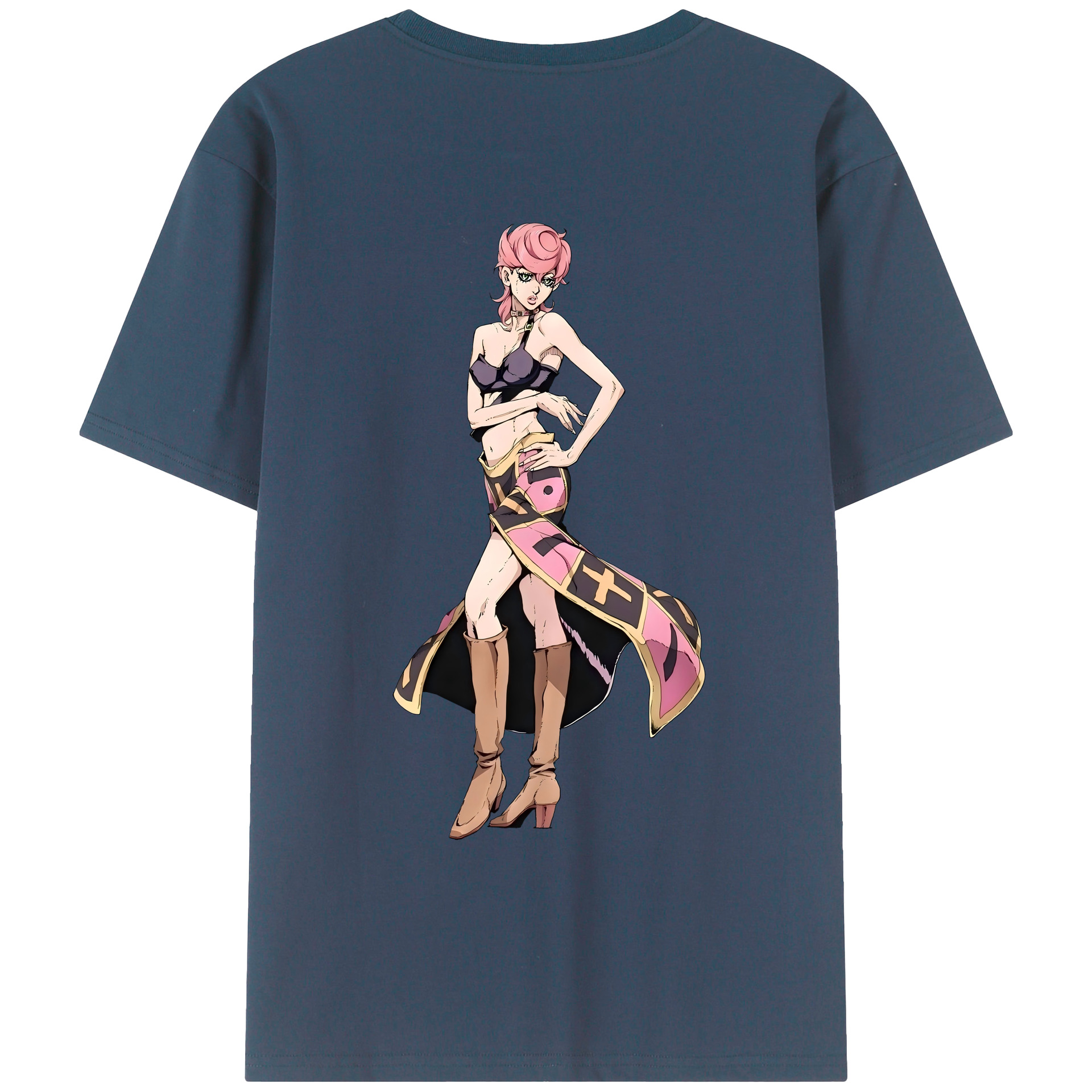 （画像用） ジョジョの奇妙な冒険 トリッシュ?ウナ JoJo's Bizarre Adventure Trish Una レディース半袖Tシャツ(バックプリント)